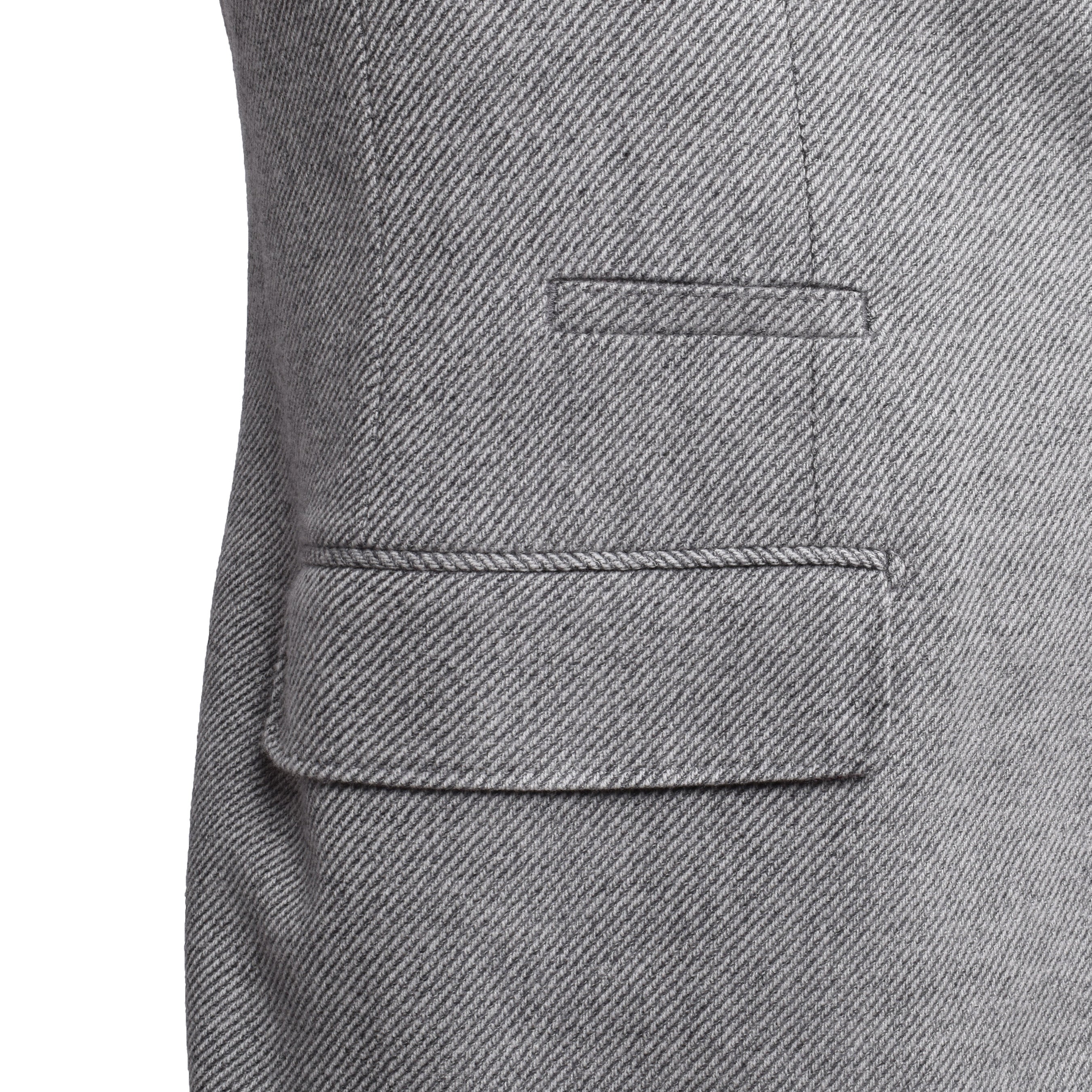 BRUNELLO CUCINELLI MEN'S GRAY CASHMERE BLEND HERRINGBONE BLAZER