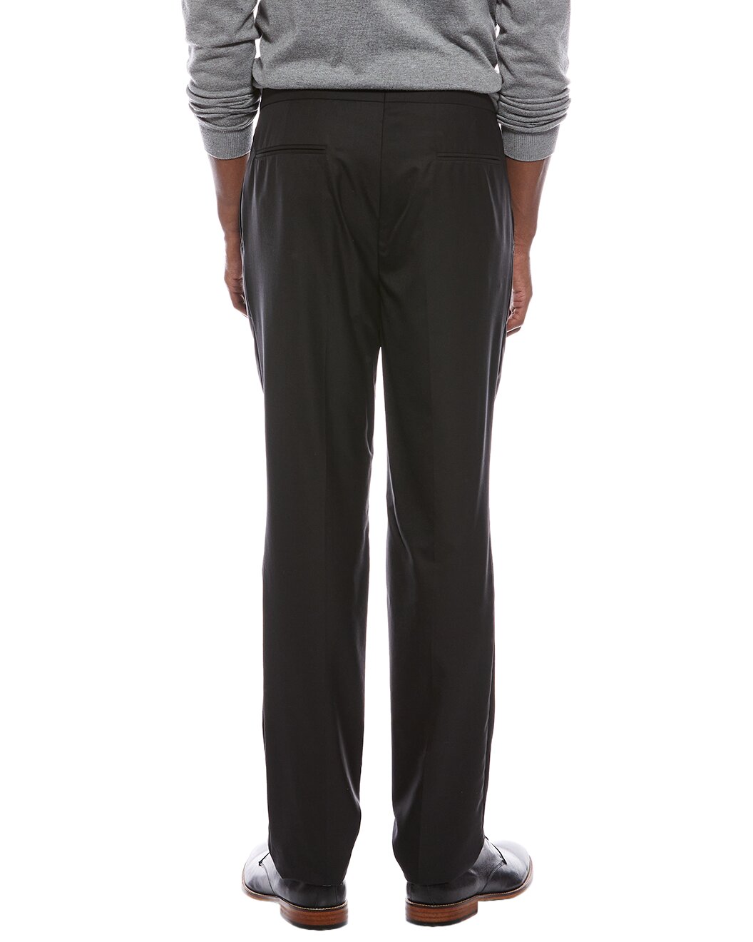 BRUNELLO CUCINELLI MEN'S BLACK TAILORED EVENING TROUSERS