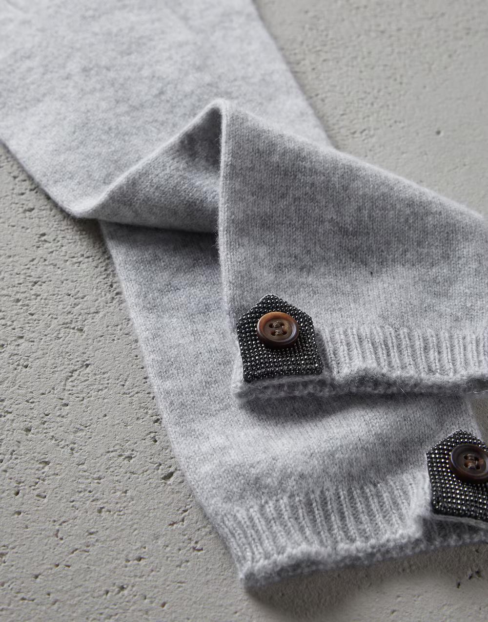 BRUNELLO CUCINELLI WOMEN'S PEBBLE CASHMERE OPERA GLOVES