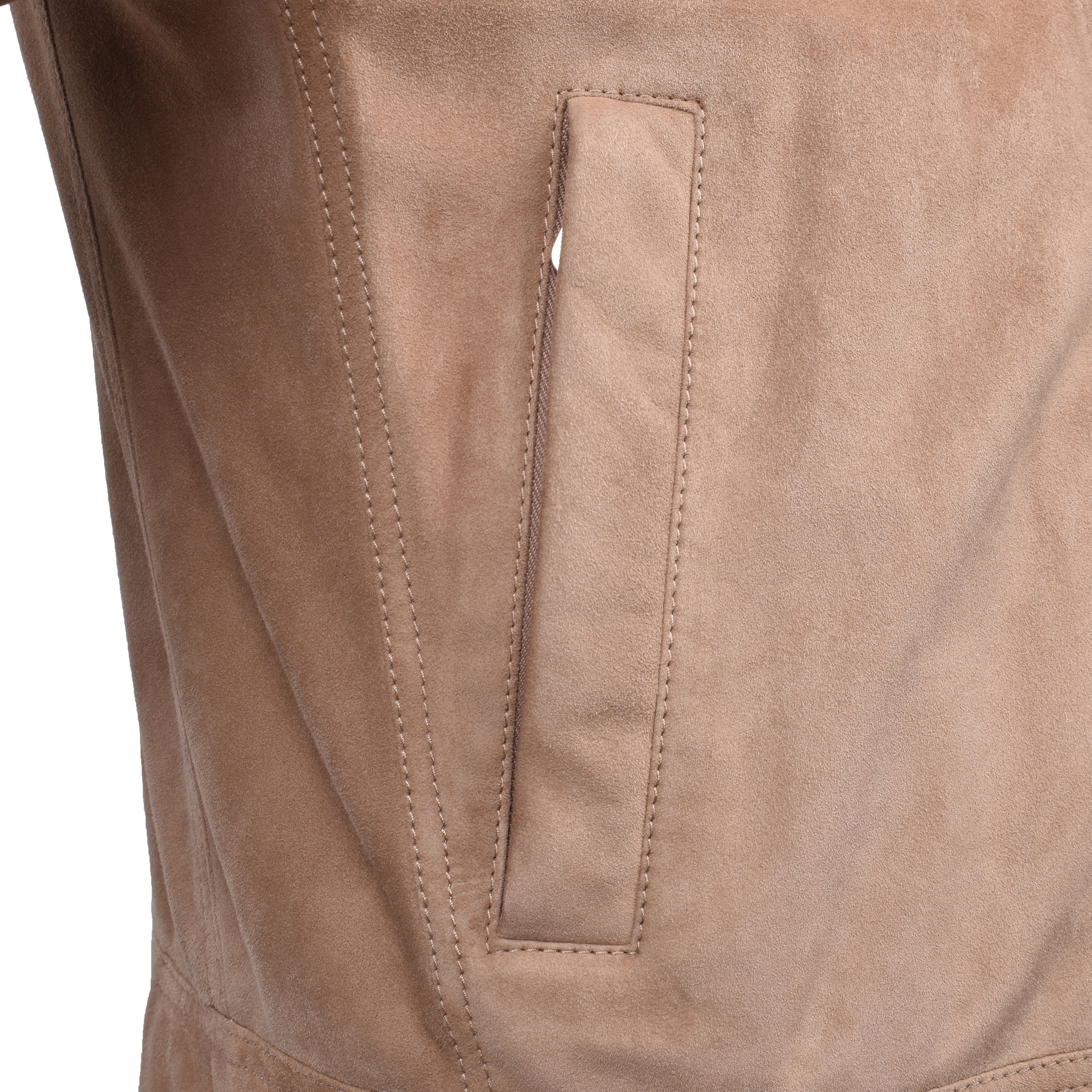 BRUNELLO CUCINELLI MEN'S 100% GENUINE SUEDE BIKER STYLE ZIP UP JACKET