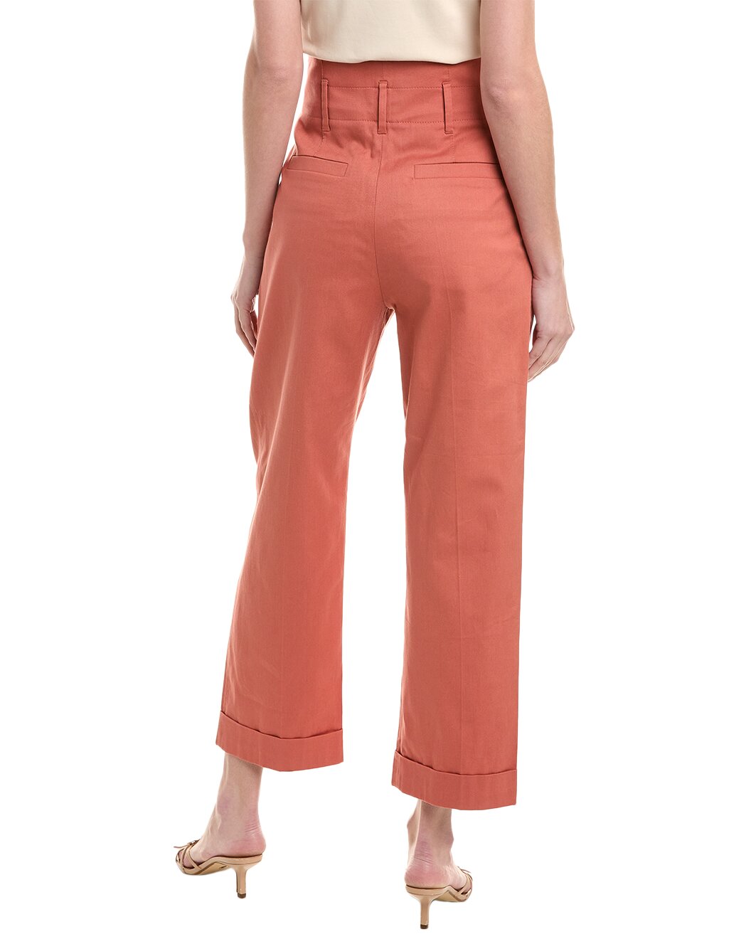 BRUNELLO CUCINELLI WOMEN'S CANYON CLAY PLEATED WIDE-LEG TROUSERS