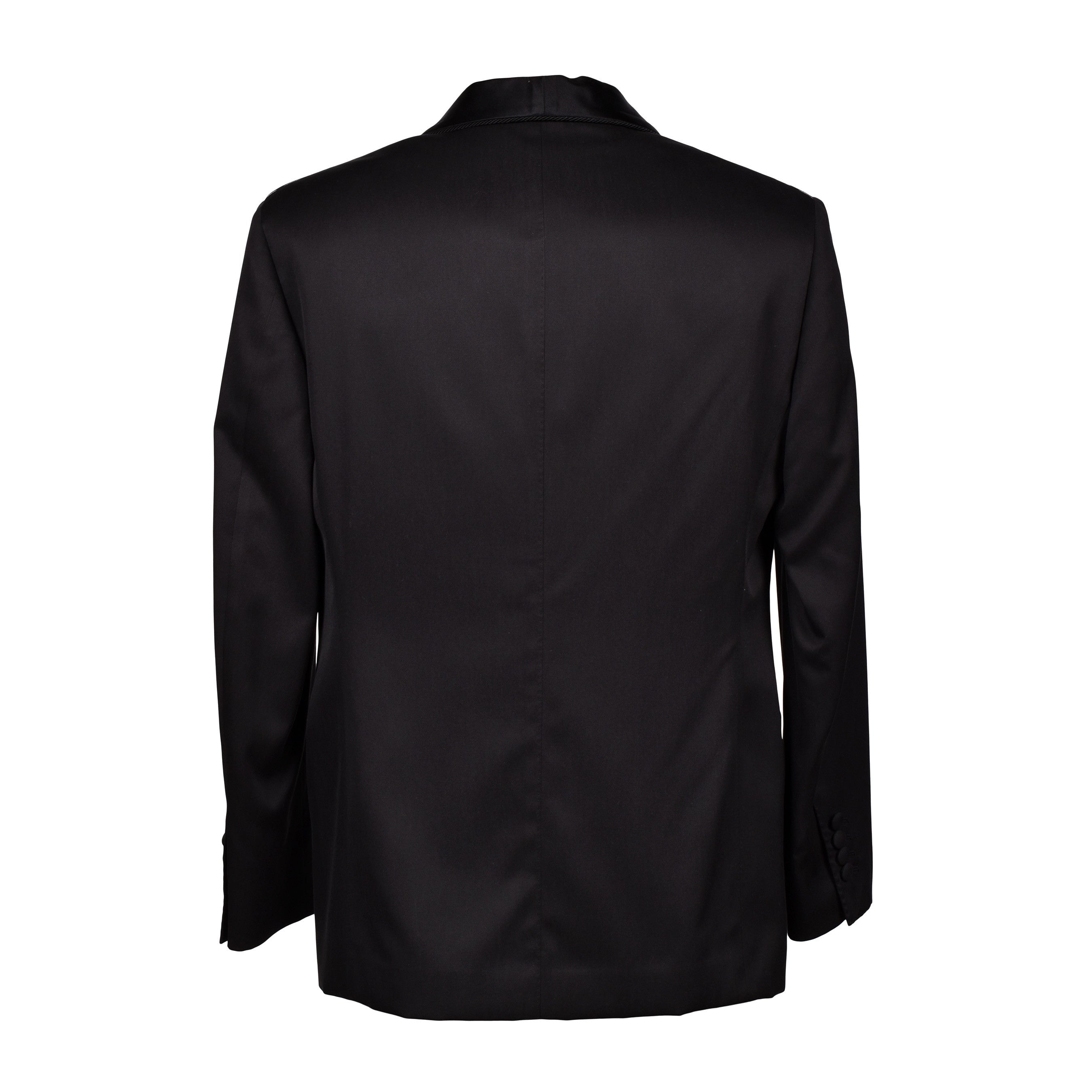 BRUNELLO CUCINELLI MEN'S BLACK SILK TUXEDO JACKET