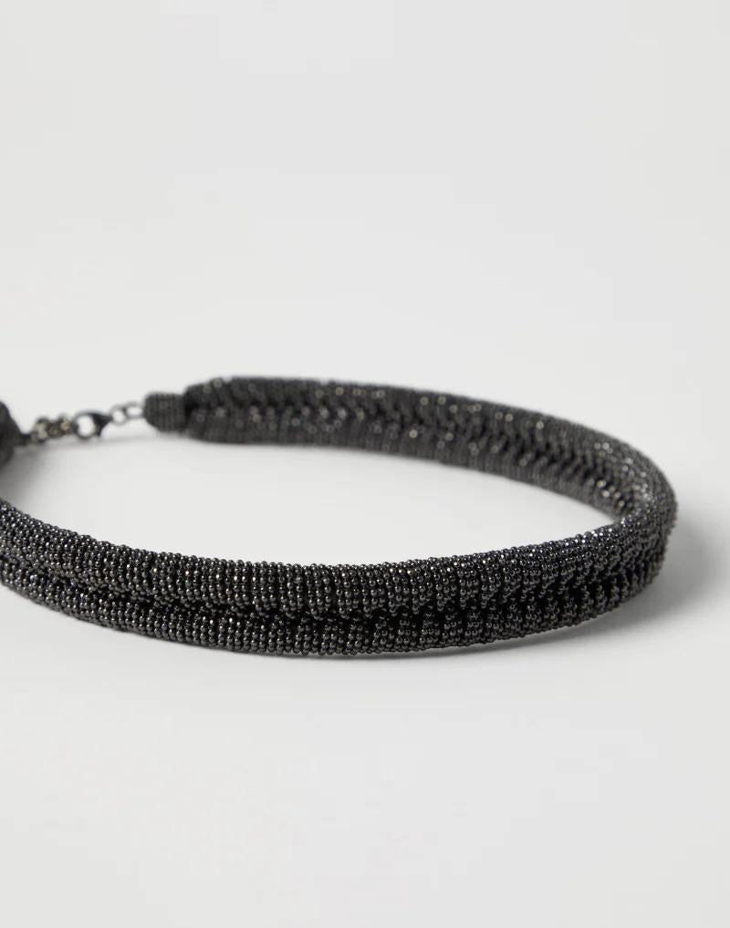 BRUNELLO CUCINELLI WOMEN'S BLACK BEADED CHOKER NECKLACE