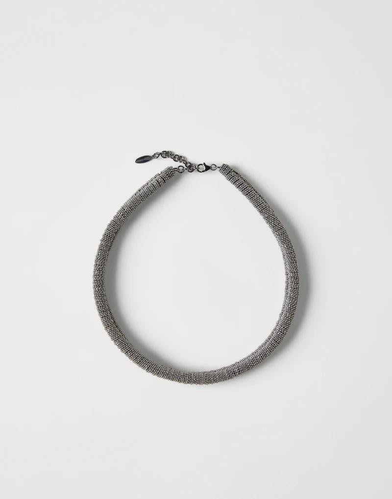 BRUNELLO CUCINELLI WOMEN'S SILVER-TONE WOVEN CHOKER NECKLACE