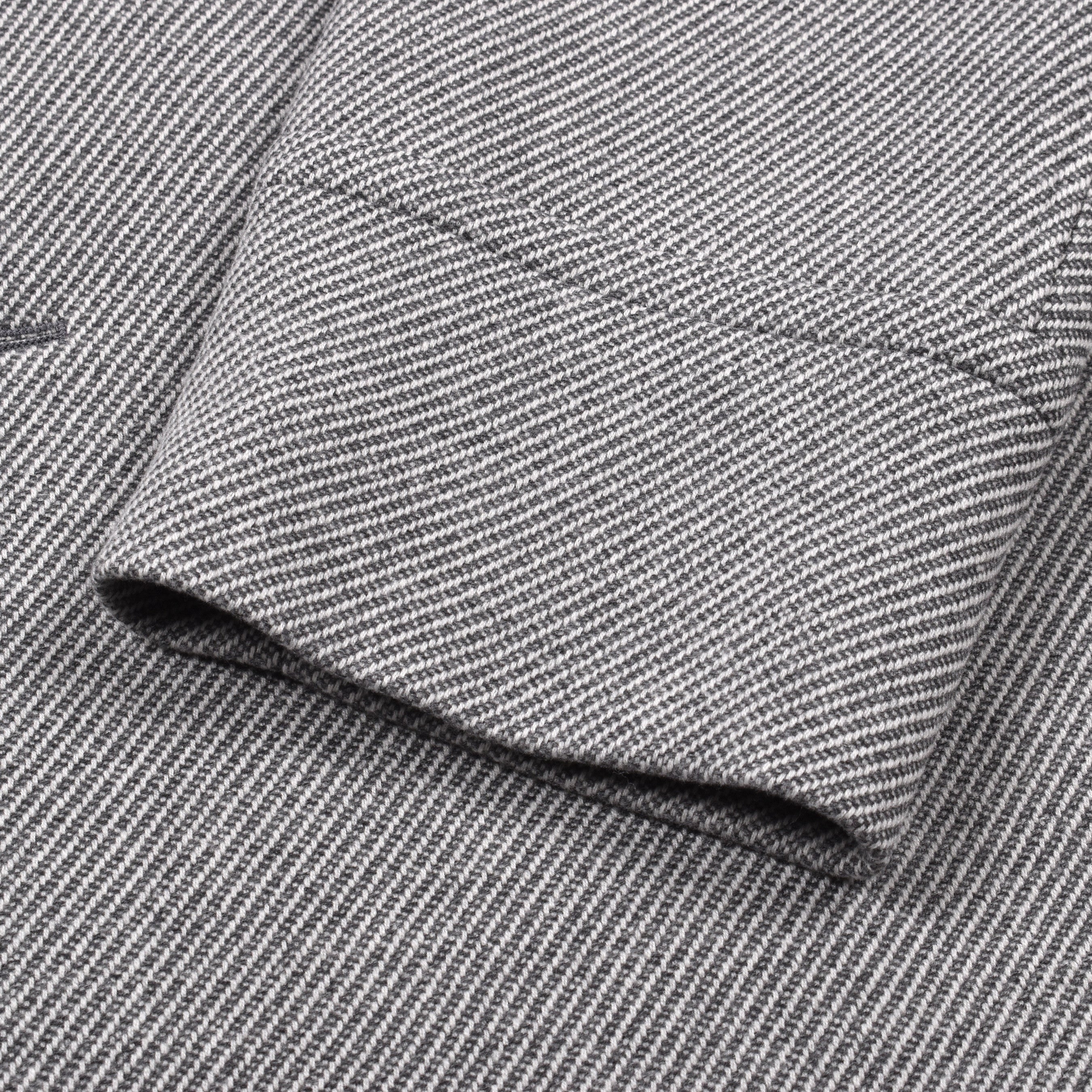 BRUNELLO CUCINELLI MEN'S GRAY CASHMERE BLEND PEA COAT