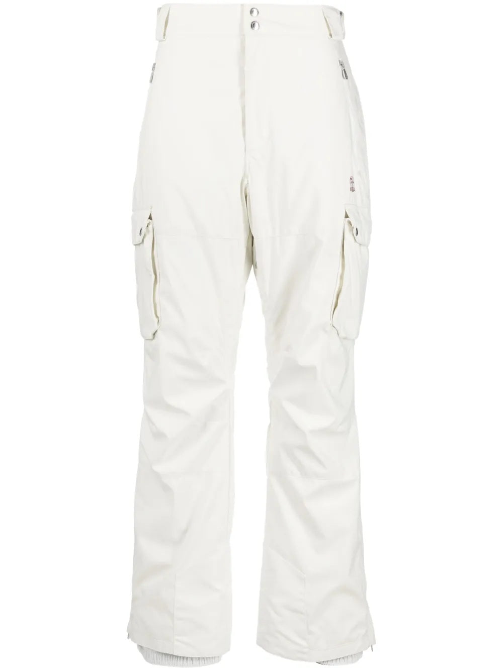 BRUNELLO CUCINELLI MEN'S WHITE CARGO TROUSERS WITH POCKETS