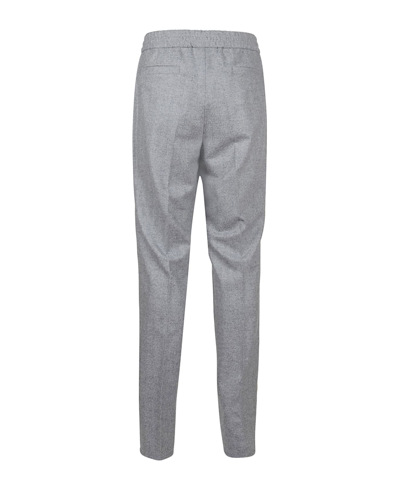 BRUNELLO CUCINELLI MEN'S GRAY TAILORED DRAWSTRING TROUSERS