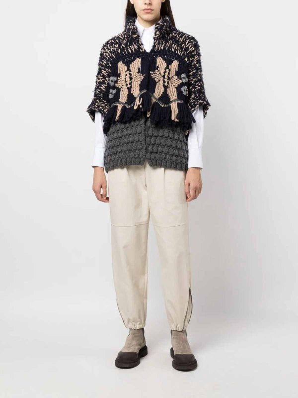 BRUNELLO CUCINELLI WOMEN'S MULTICOLOR CHUNKY KNIT SWEATER