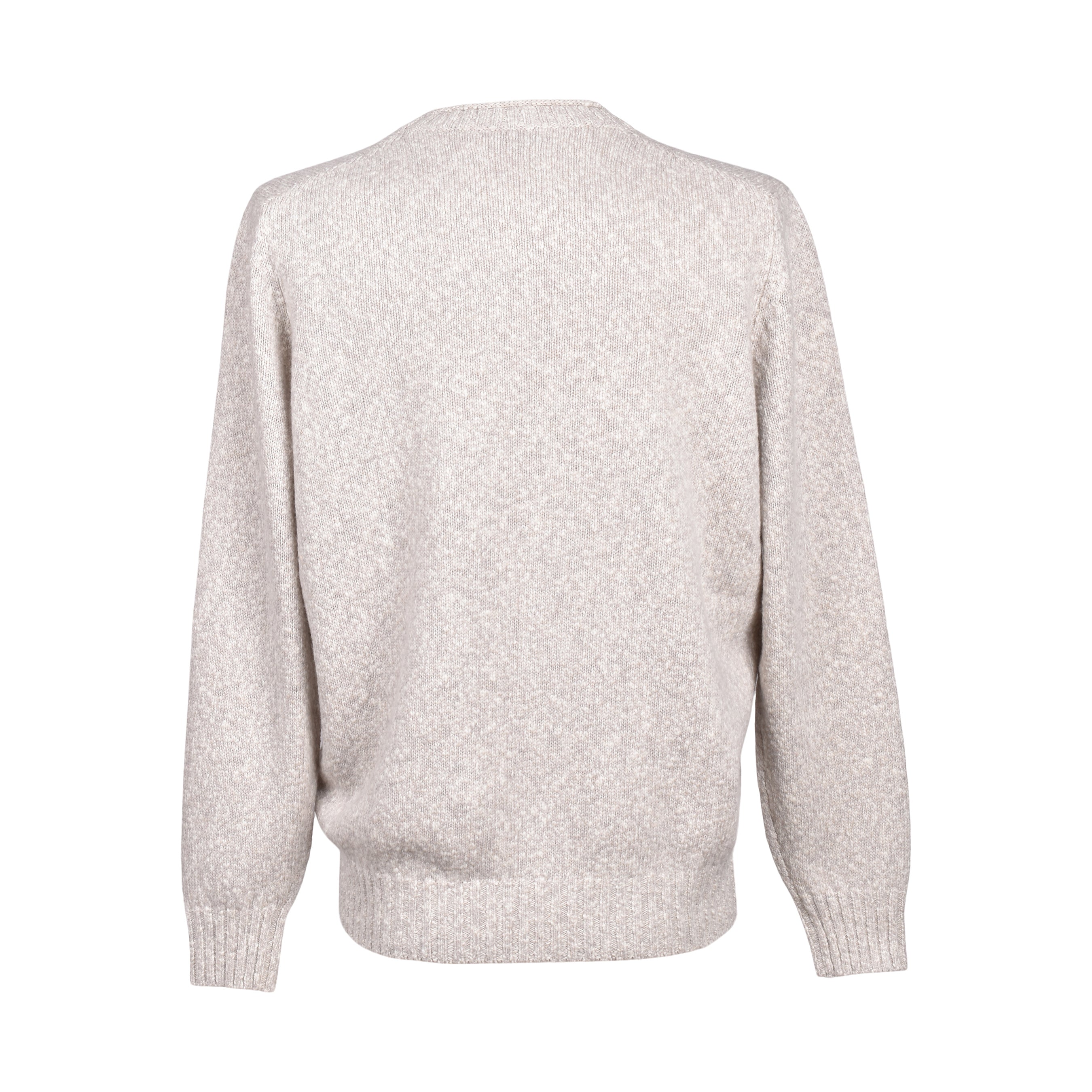 BRUNELLO CUCINELLI MEN'S MOTHER OF PEARL CASHMERE BLEND KNIT SWEATER