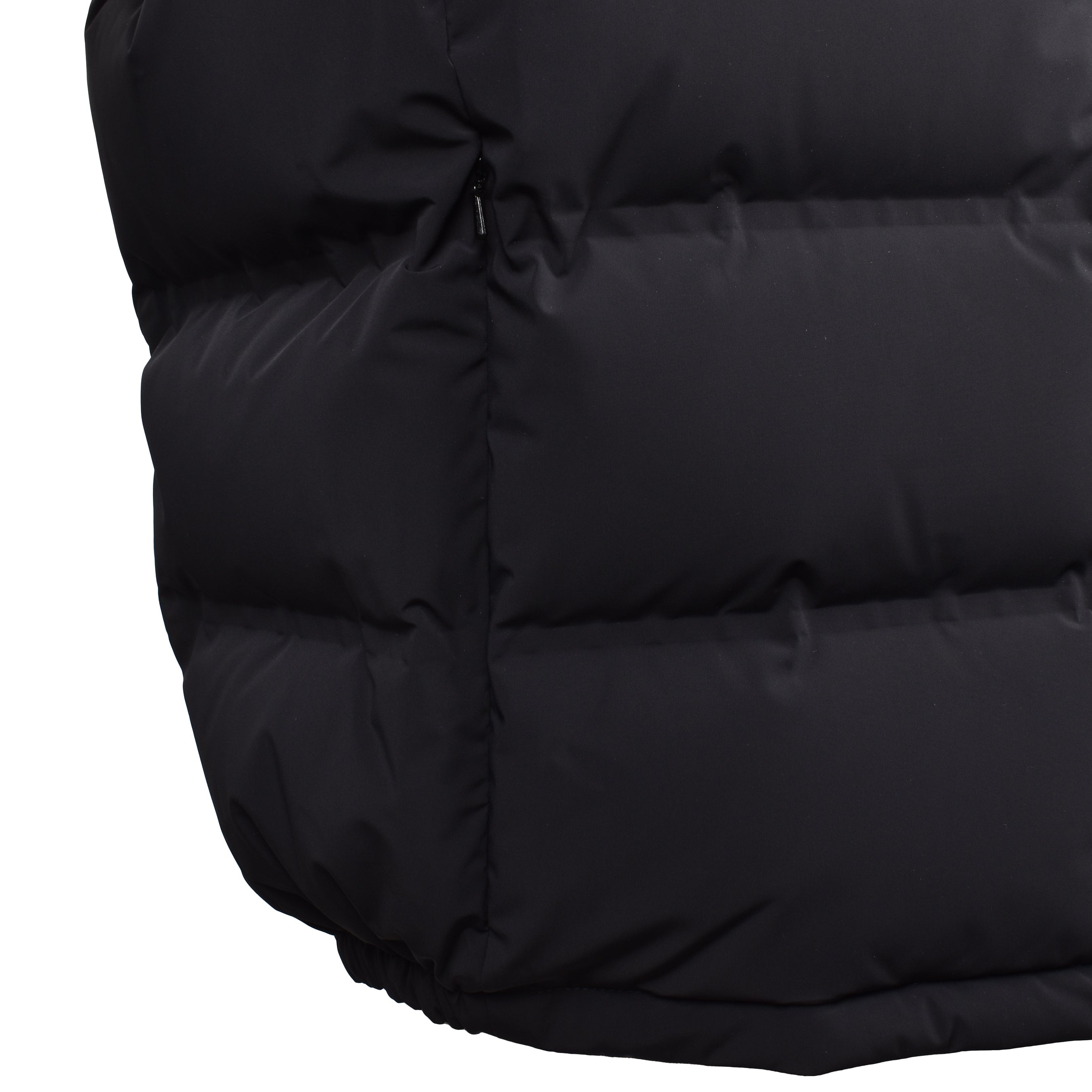 BRUNELLO CUCINELLI MEN'S JET BLACK QUILTED DOWN BOMBER JACKET