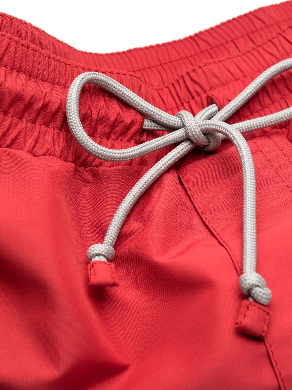 BRUNELLO CUCINELLI MEN'S RED AND WHITE SWIM SHORTS