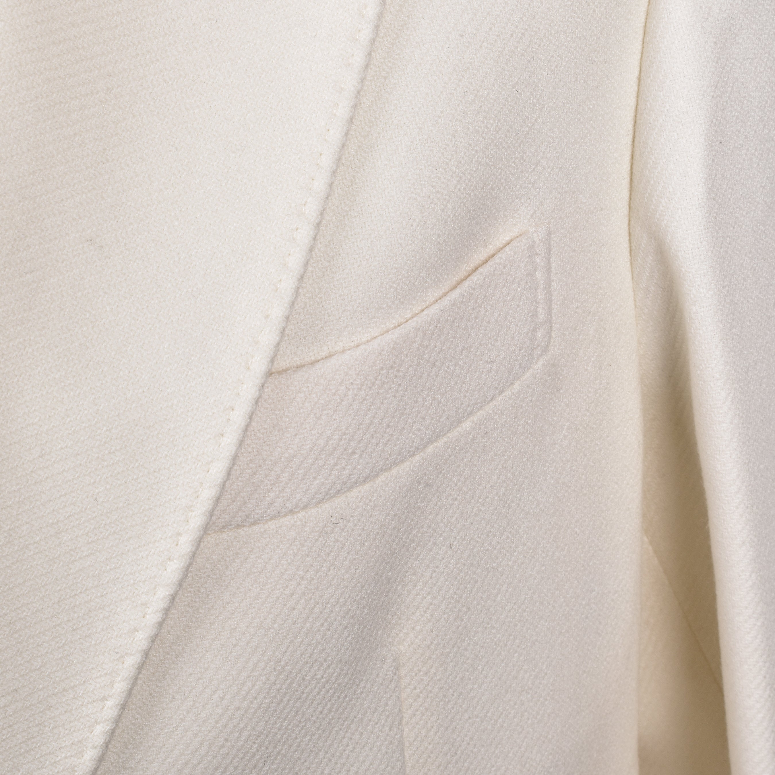 BRUNELLO CUCINELLI MEN'S OFF WHITE WOOL DOUBLE BREASTED BLAZER