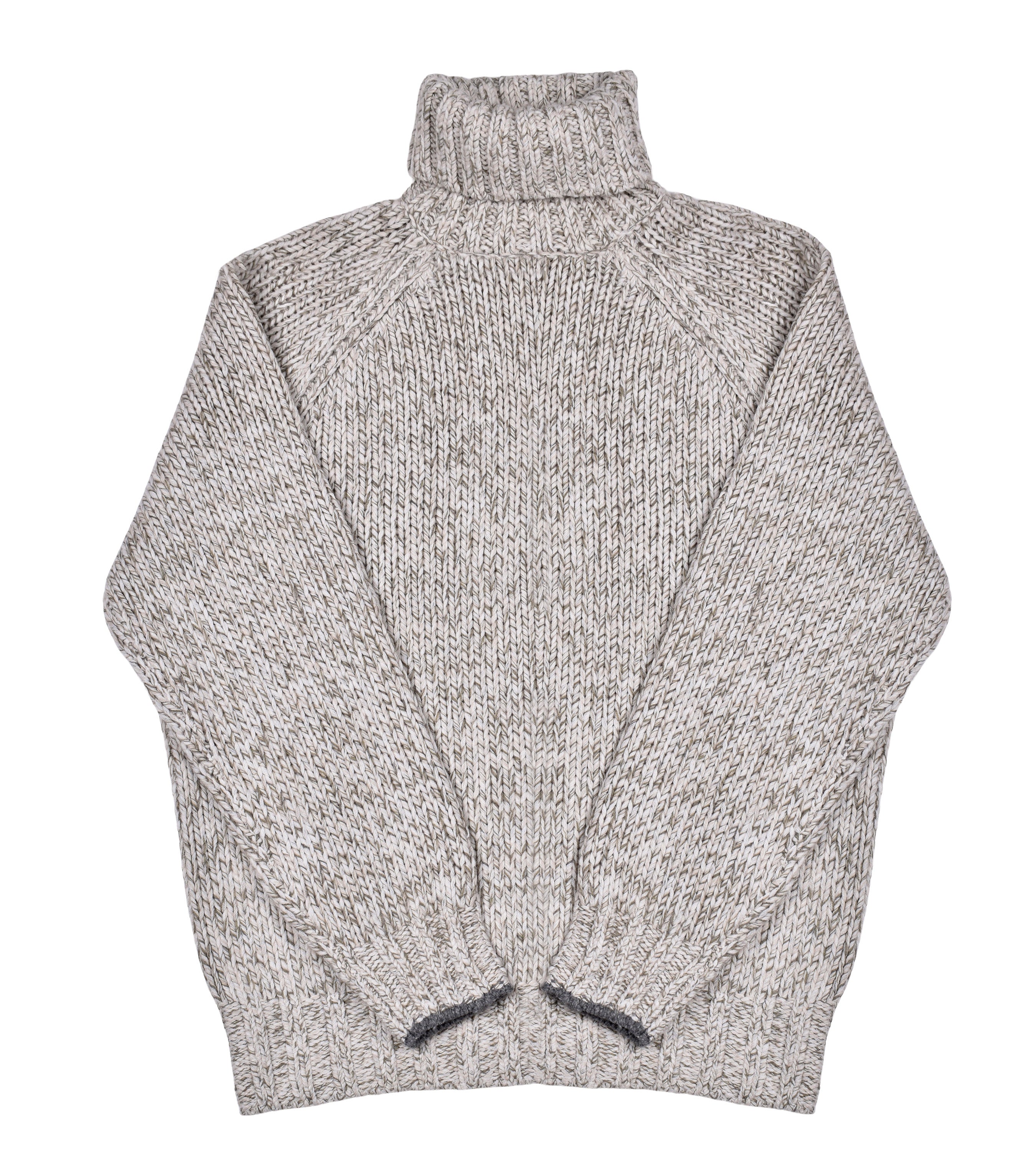 BRUNELLO CUCINELLI MEN'S GRAY CASHMERE KNIT TURTLENECK SWEATER