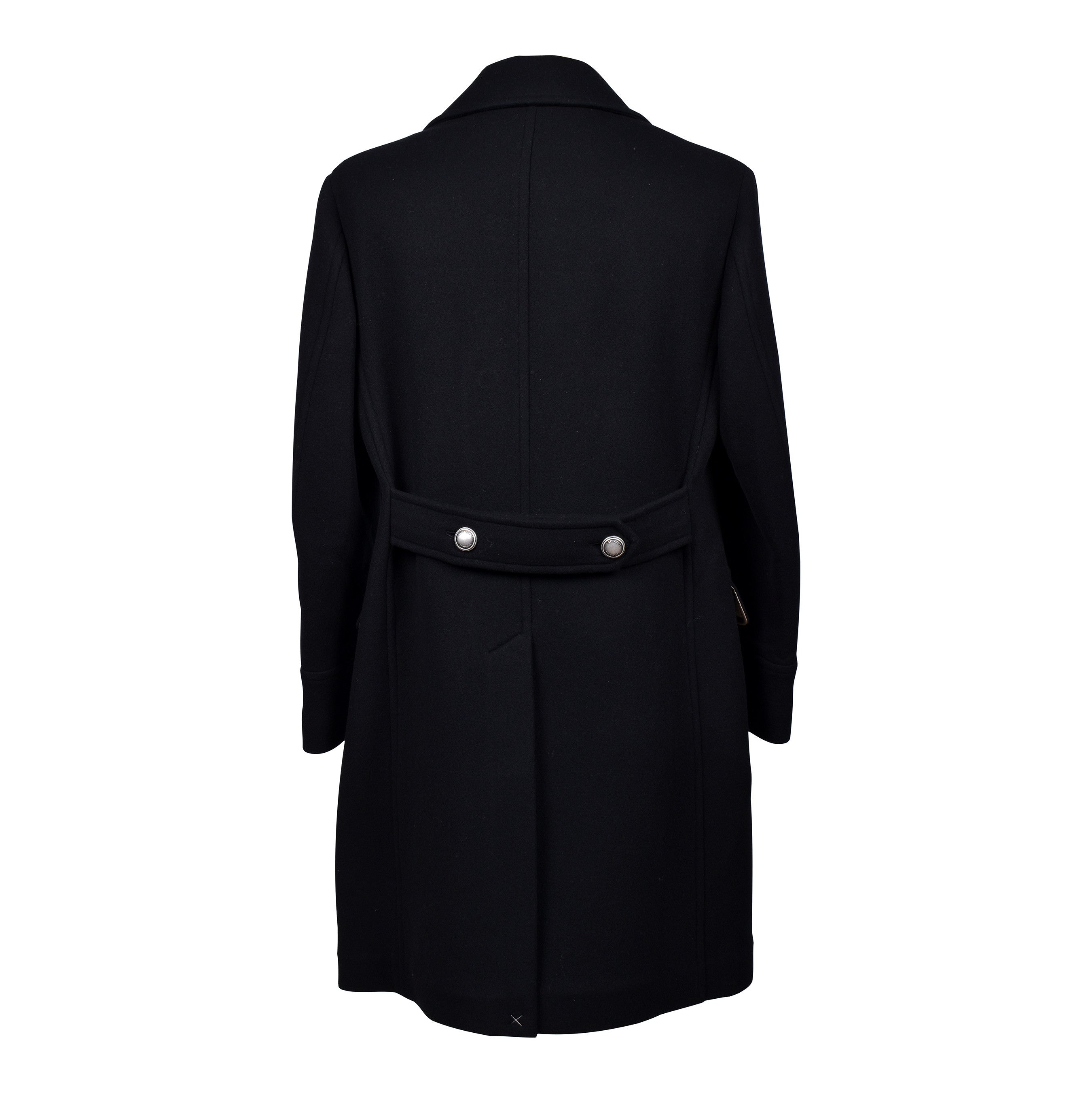 BRUNELLO CUCINELLI MEN'S BLACK CASHMERE BLEND DOUBLE-BREASTED OVERCOAT