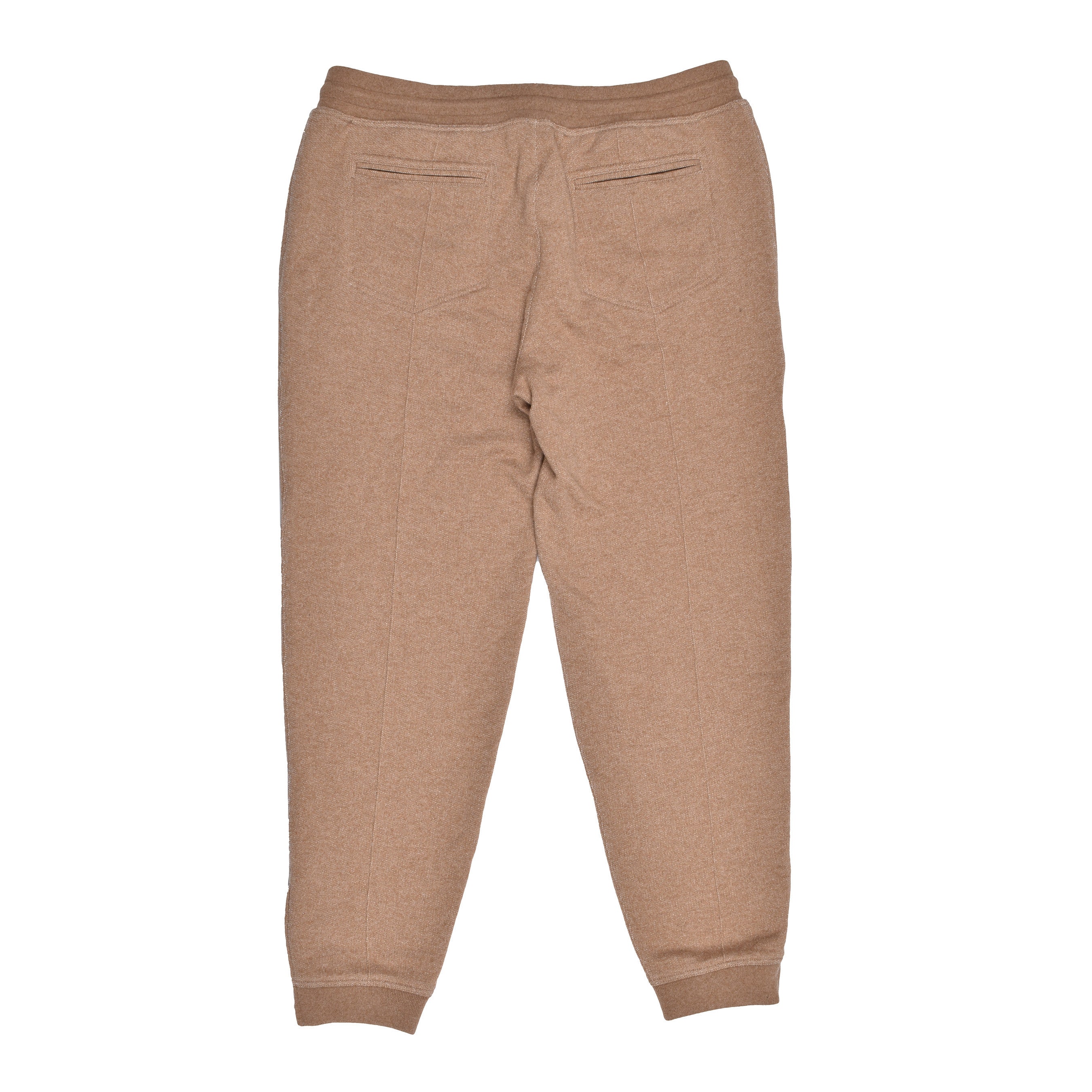 BRUNELLO CUCINELLI MEN'S CAMEL CASHMERE ATHLETIC TROUSERS