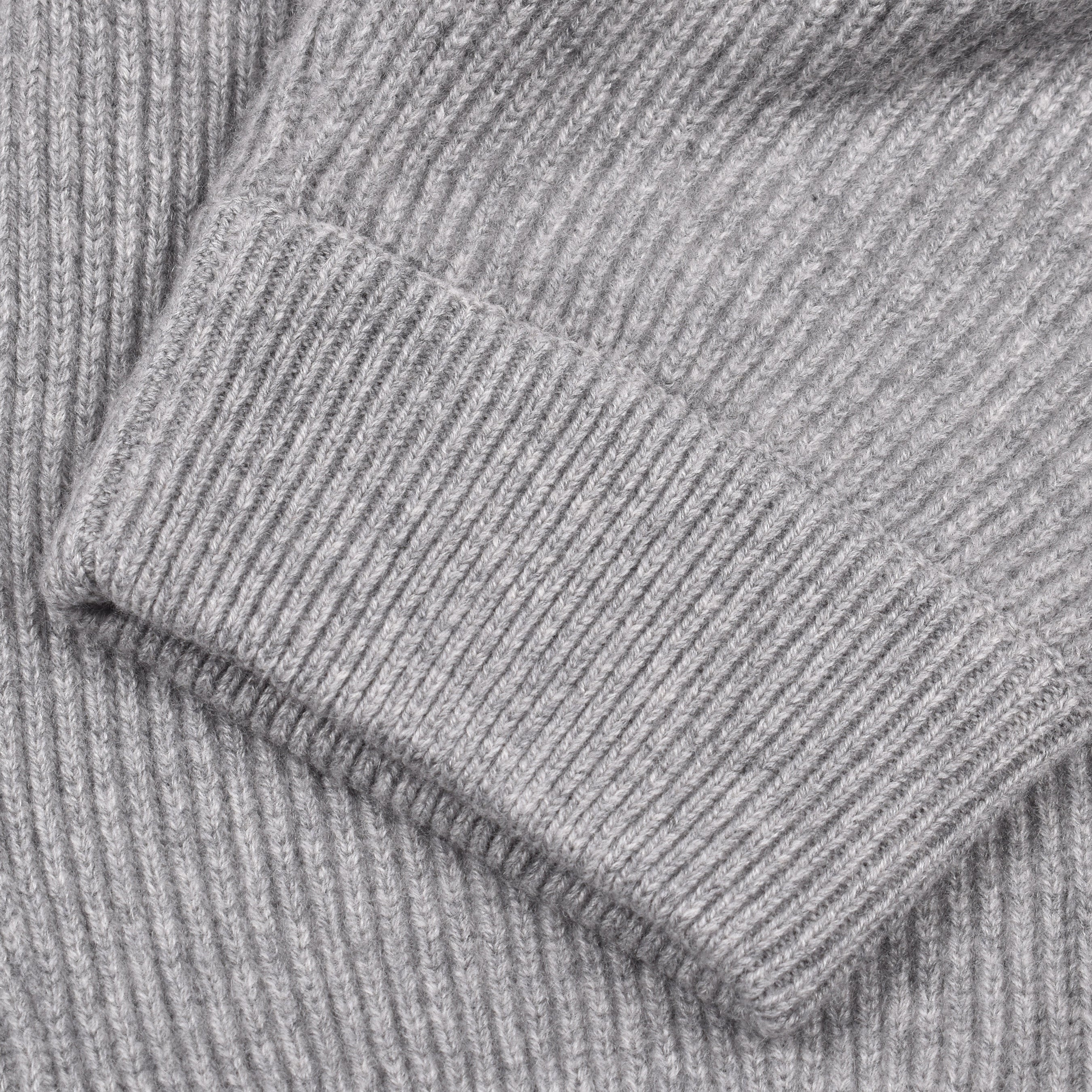 BRUNELLO CUCINELLI MEN'S GRAY CASHMERE RIBBED TROUSERS