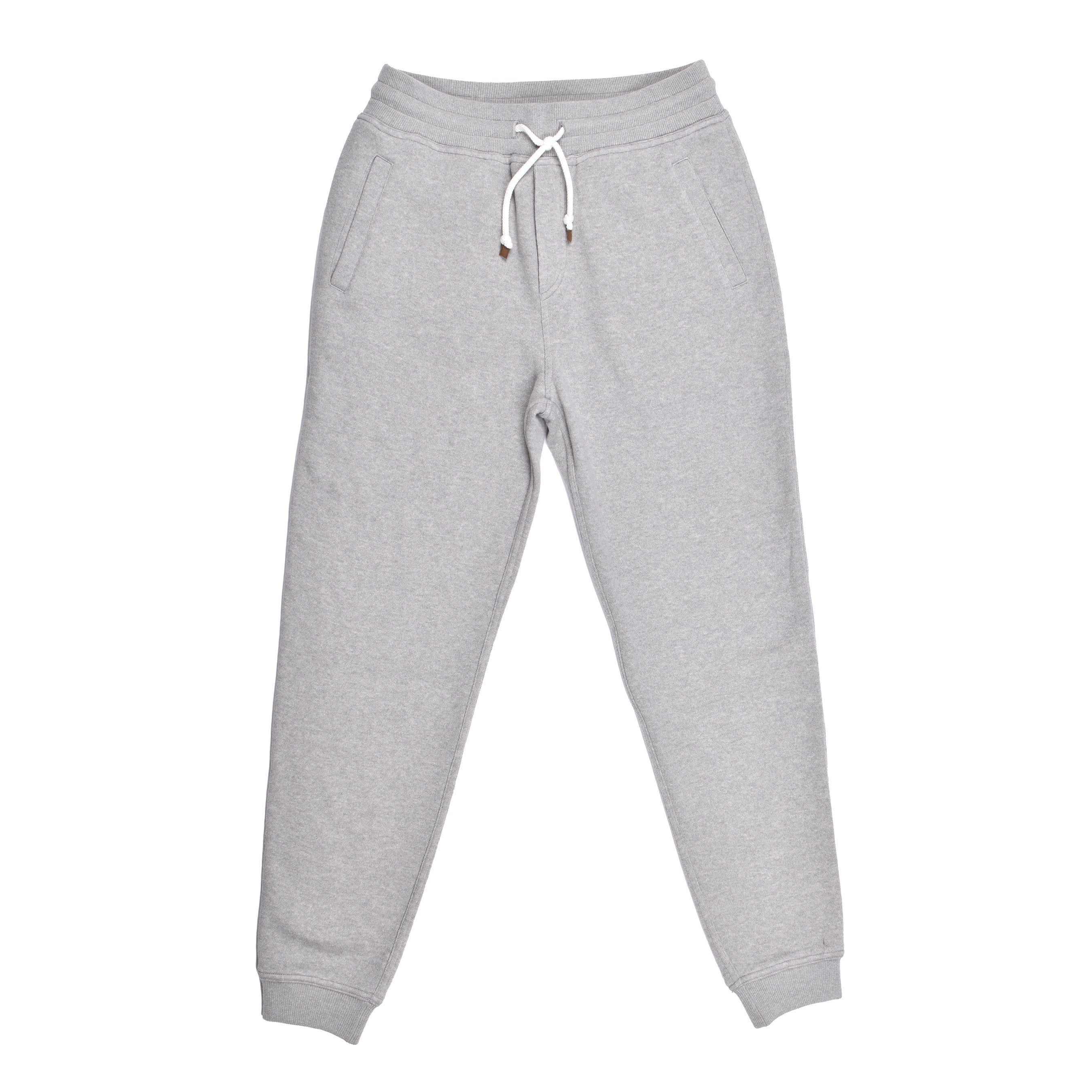 BRUNELLO CUCINELLI MEN'S GRAY WOOL BLEND JOGGER PANTS