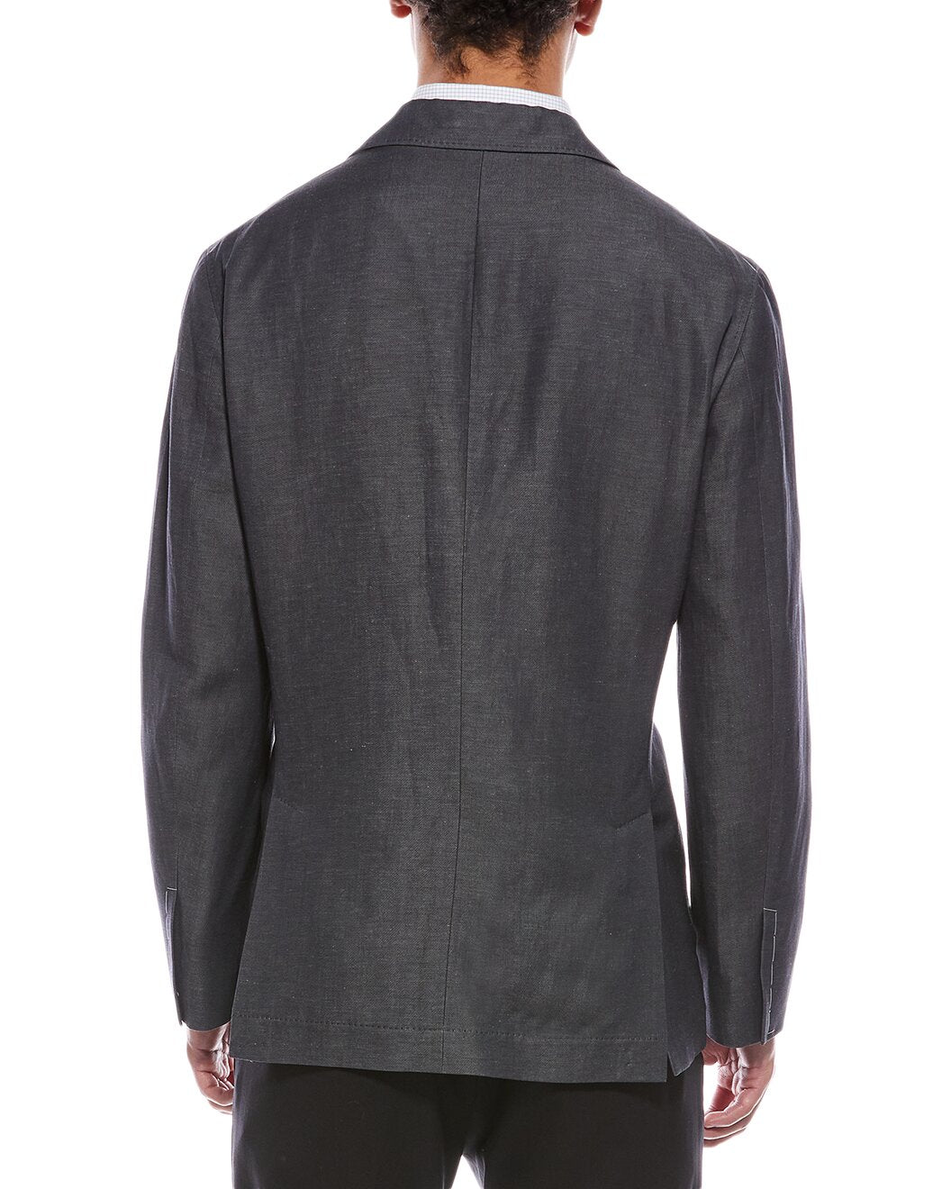 BRUNELLO CUCINELLI MEN'S CHARCOAL DECONSTRUCTED BLAZER