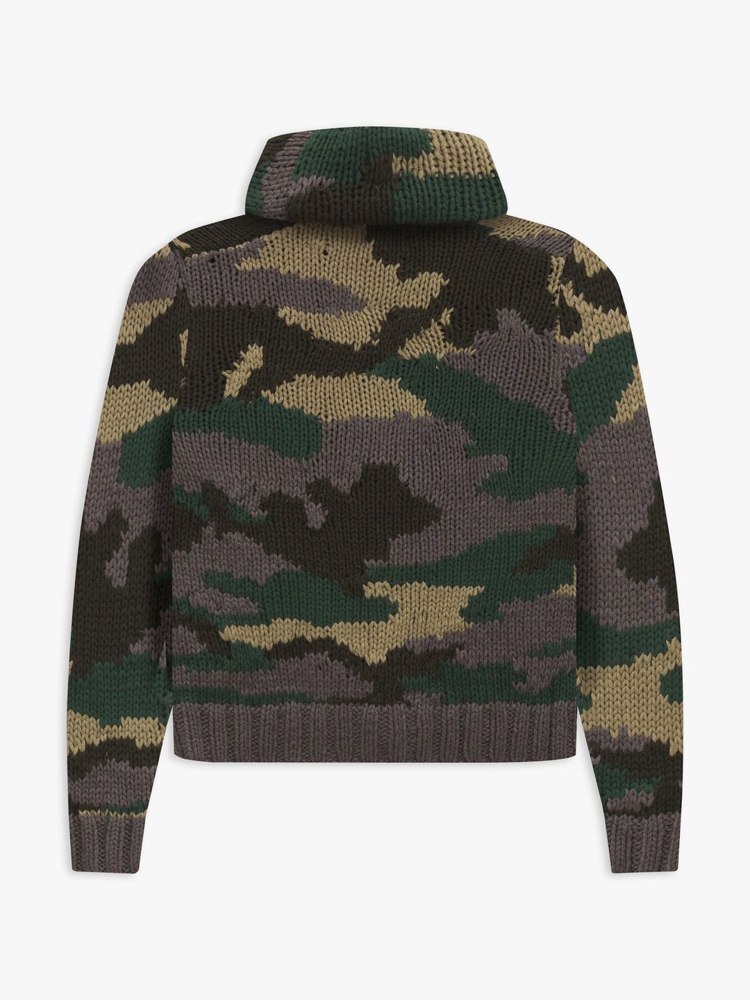 RHUDE MEN'S CAMOUFLAGE KNIT CARDIGAN SWEATER