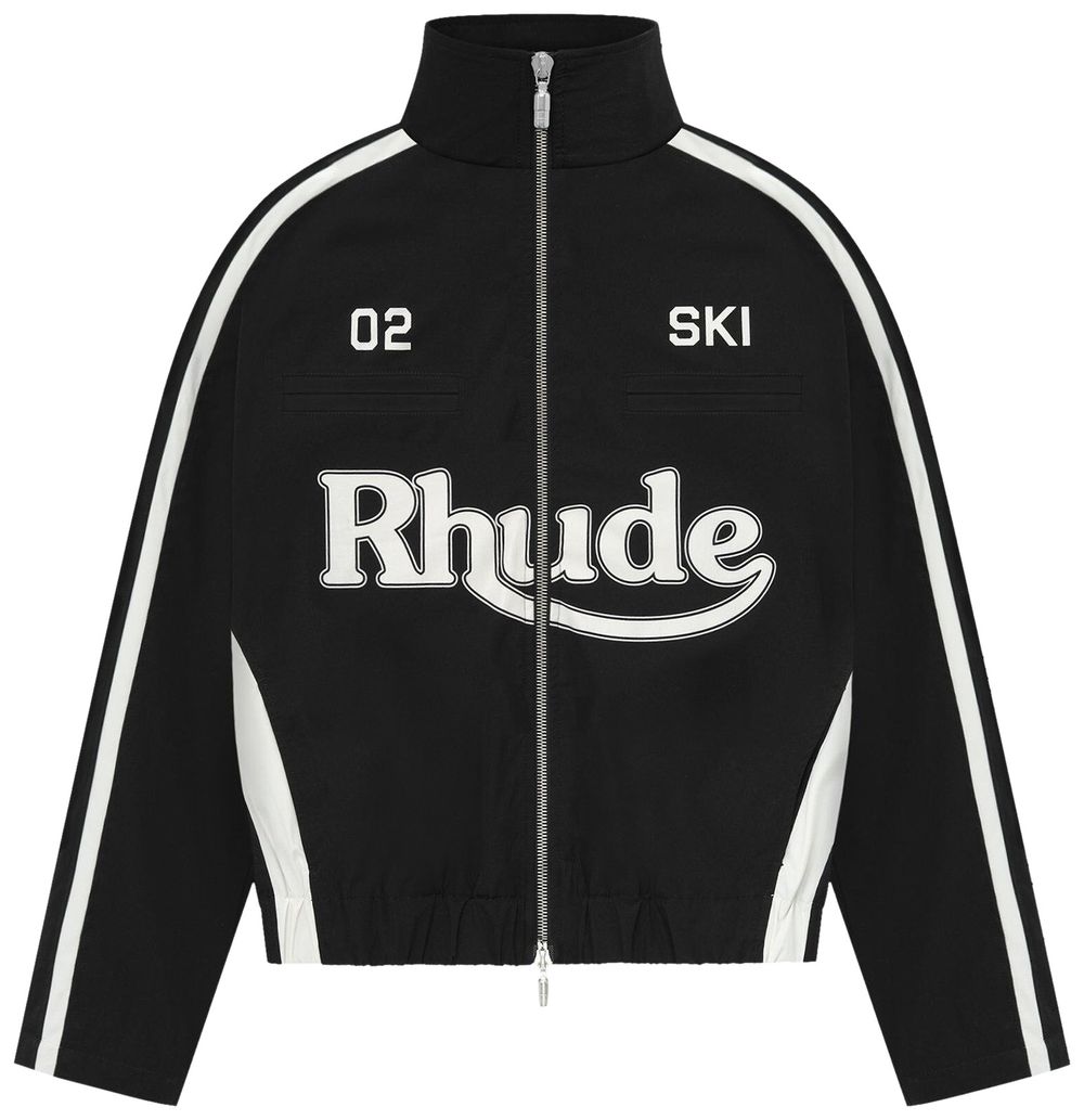 RHUDE MEN'S BLACK WHITE TRACK JACKET