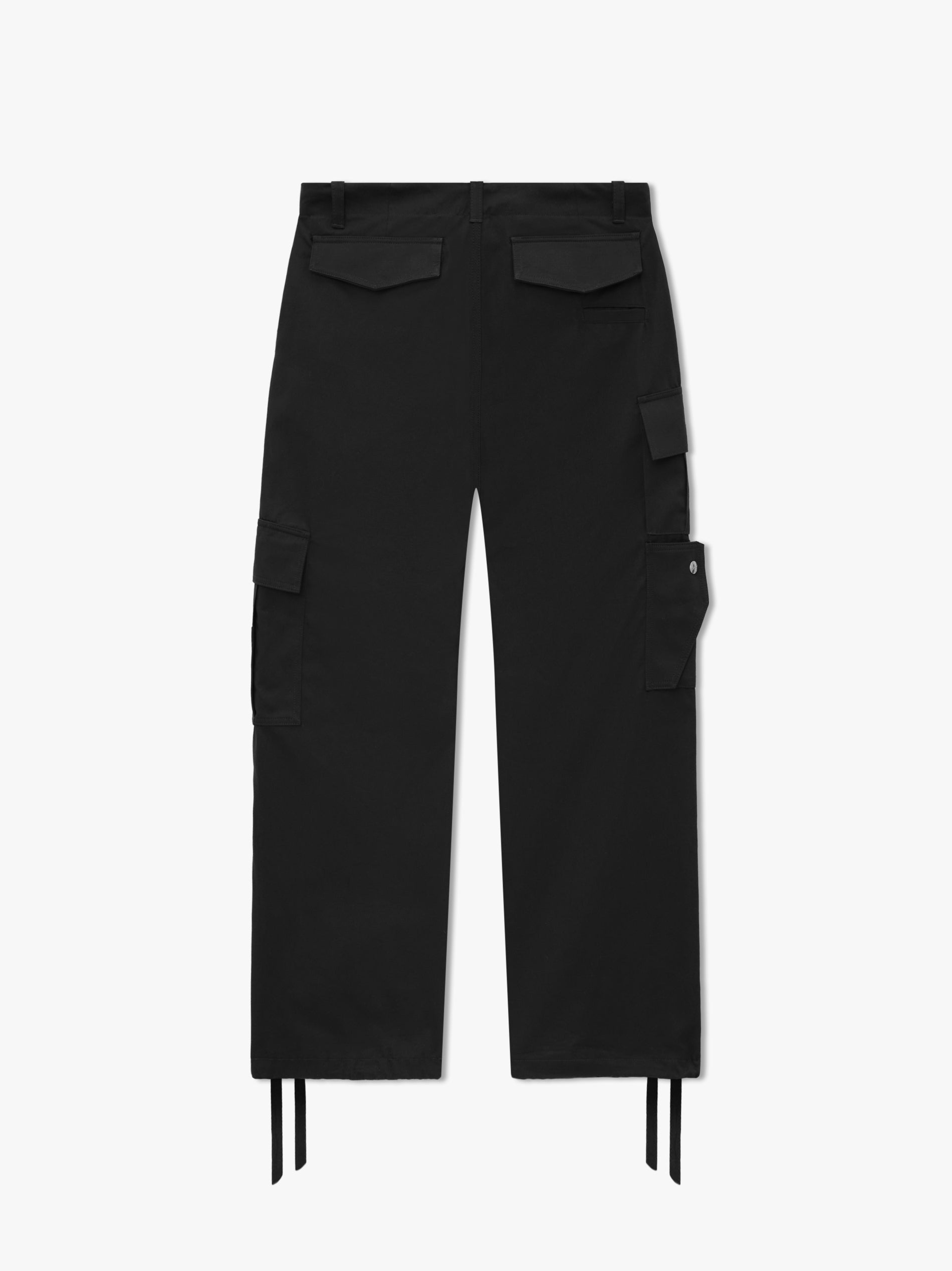 RHUDE MEN'S BLACK CARGO TROUSERS WITH POCKETS