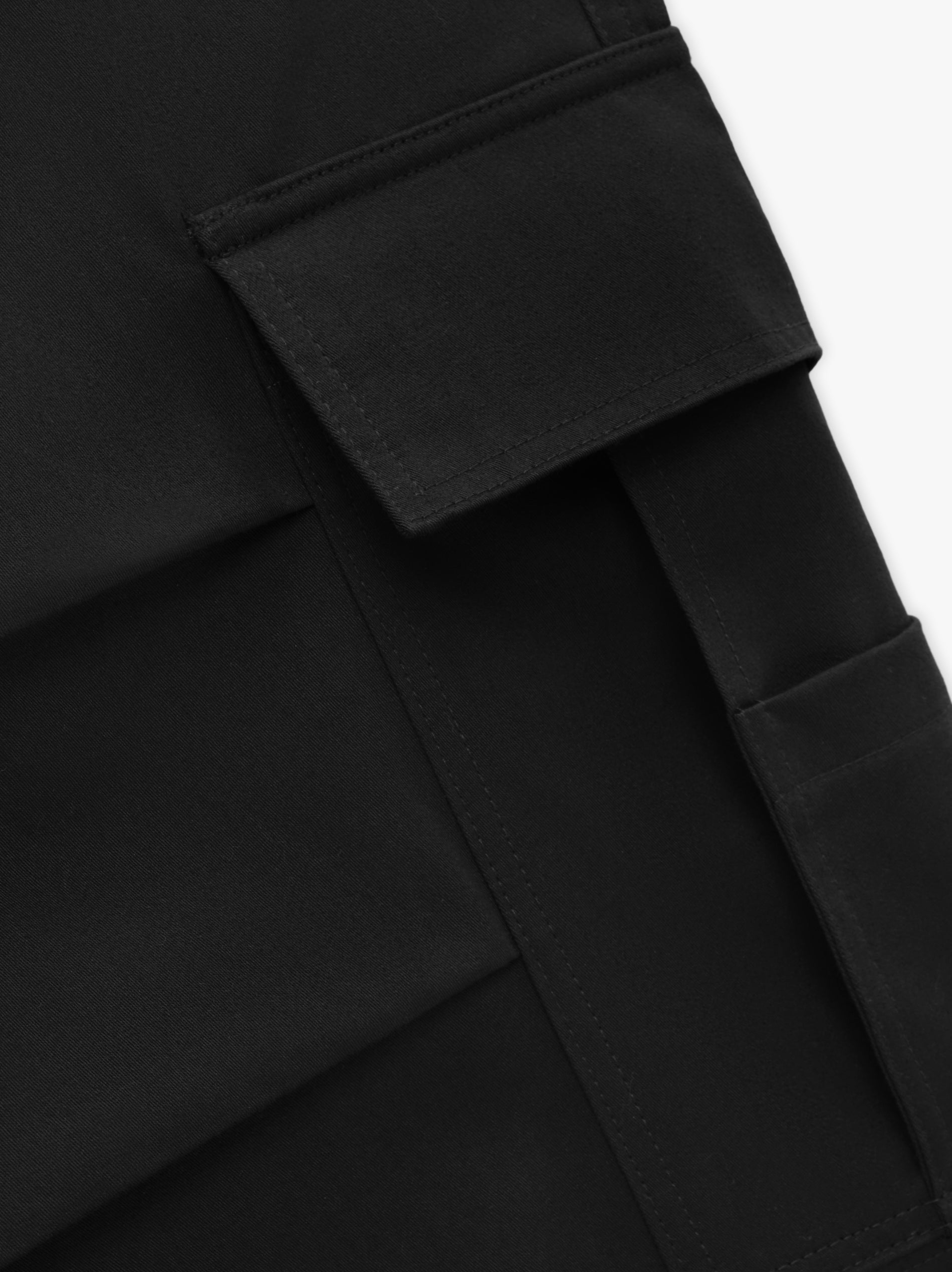 RHUDE MEN'S BLACK CARGO TROUSERS WITH POCKETS