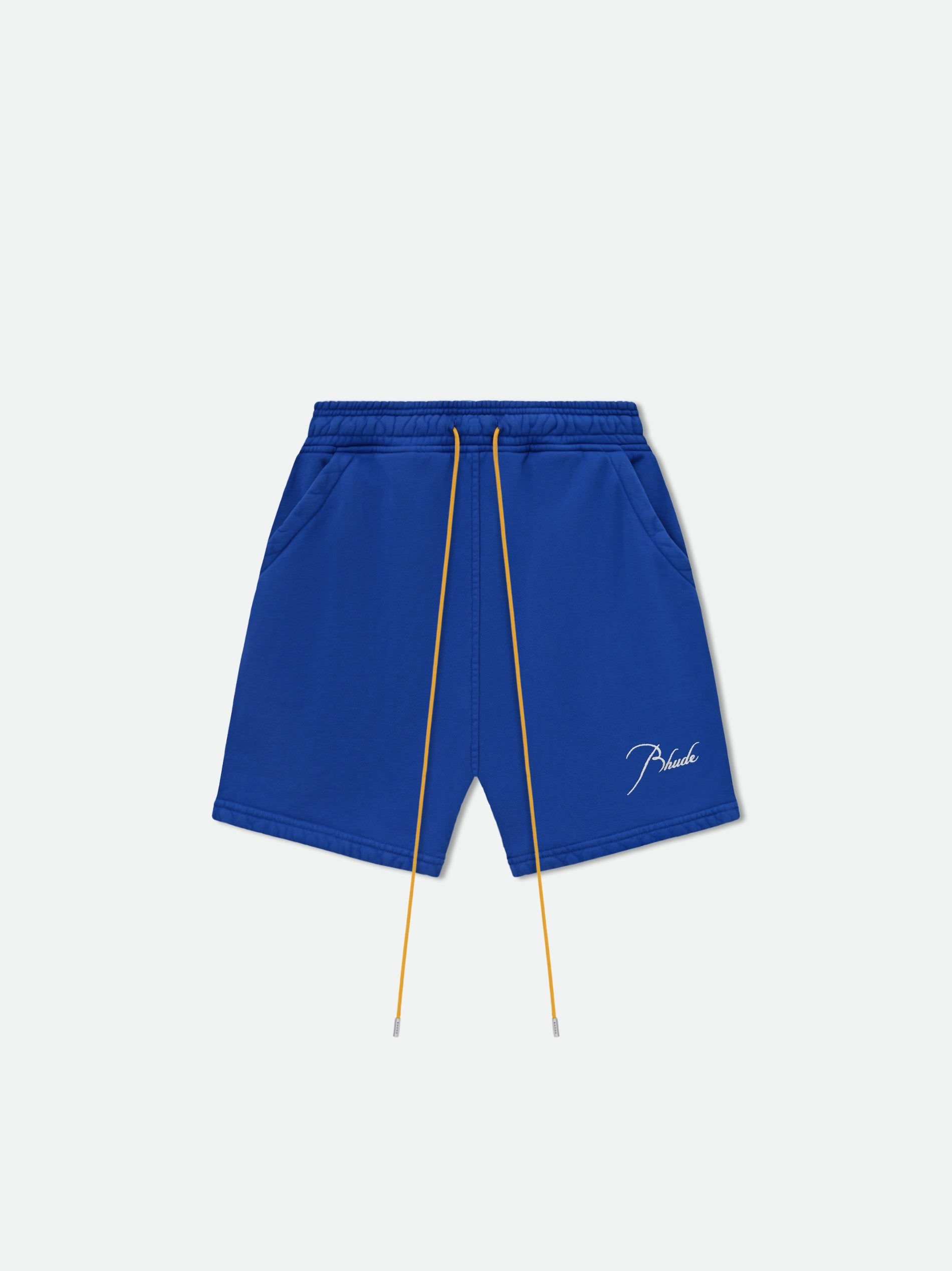 RHUDE MEN'S COBALT BLUE SWEAT SHORTS