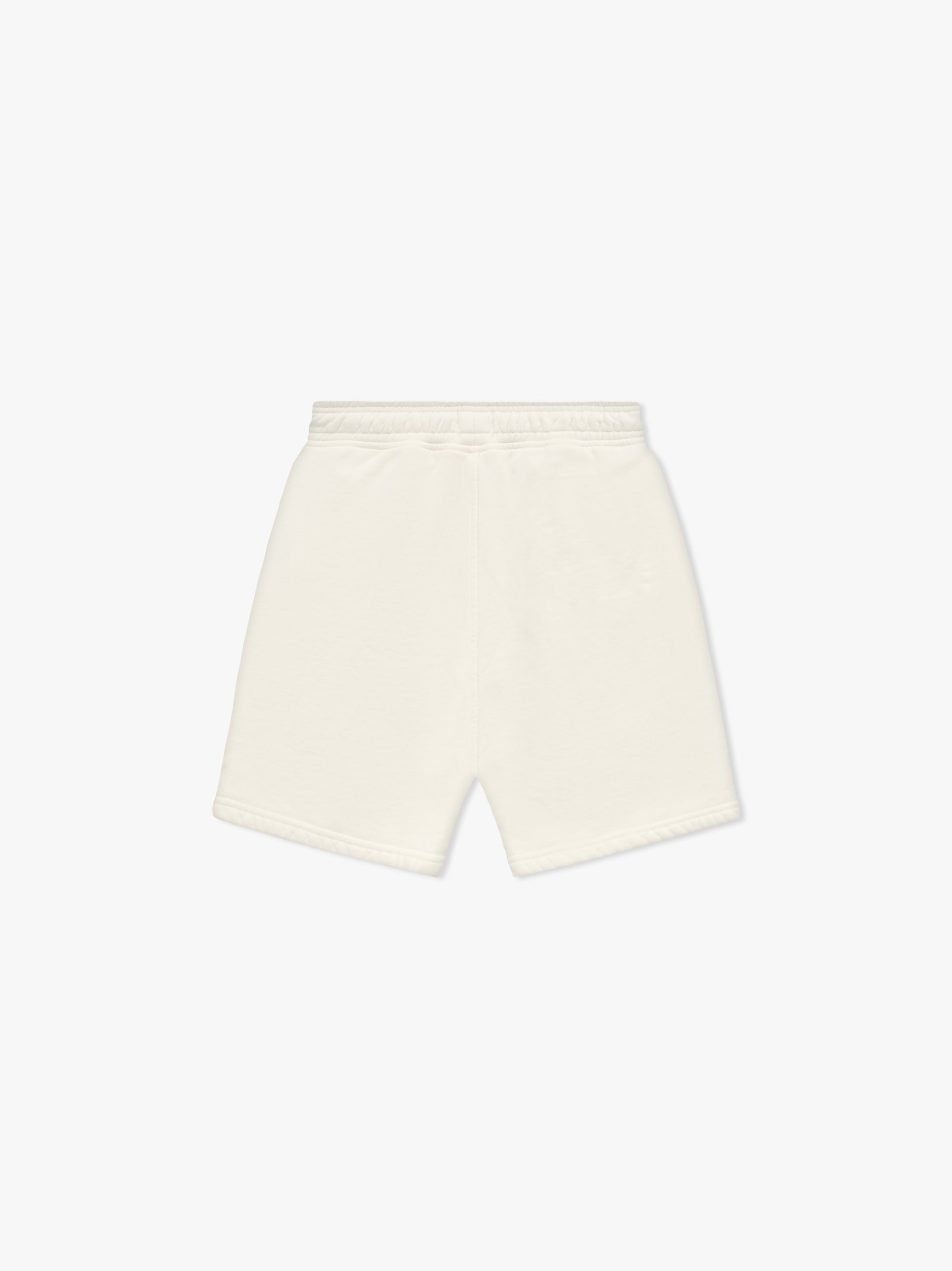 RHUDE MEN'S WHITE COTTON SWEAT SHORTS WITH LOGO