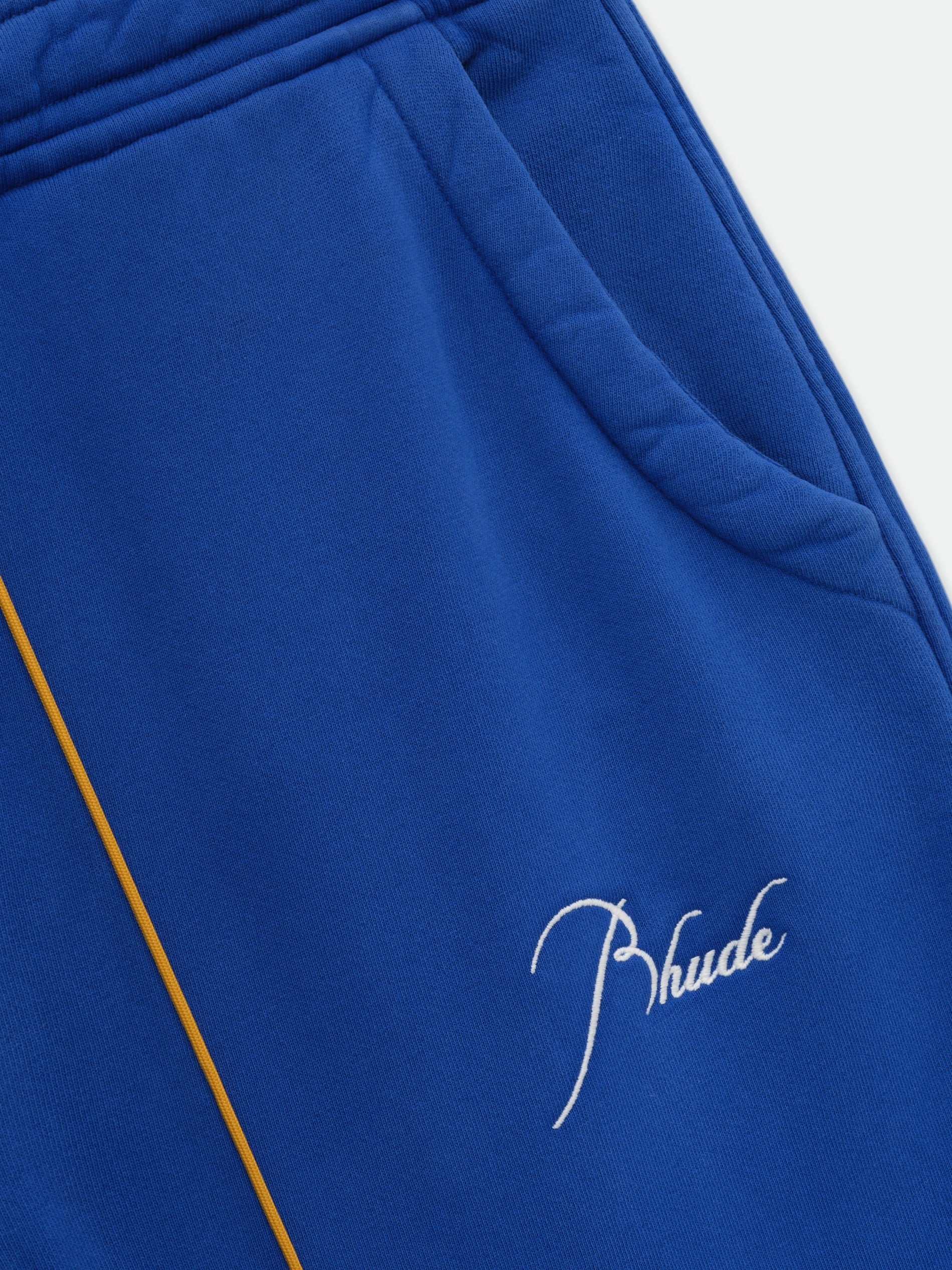 RHUDE MEN'S COBALT BLUE SWEATPANTS WITH DRAWSTRING