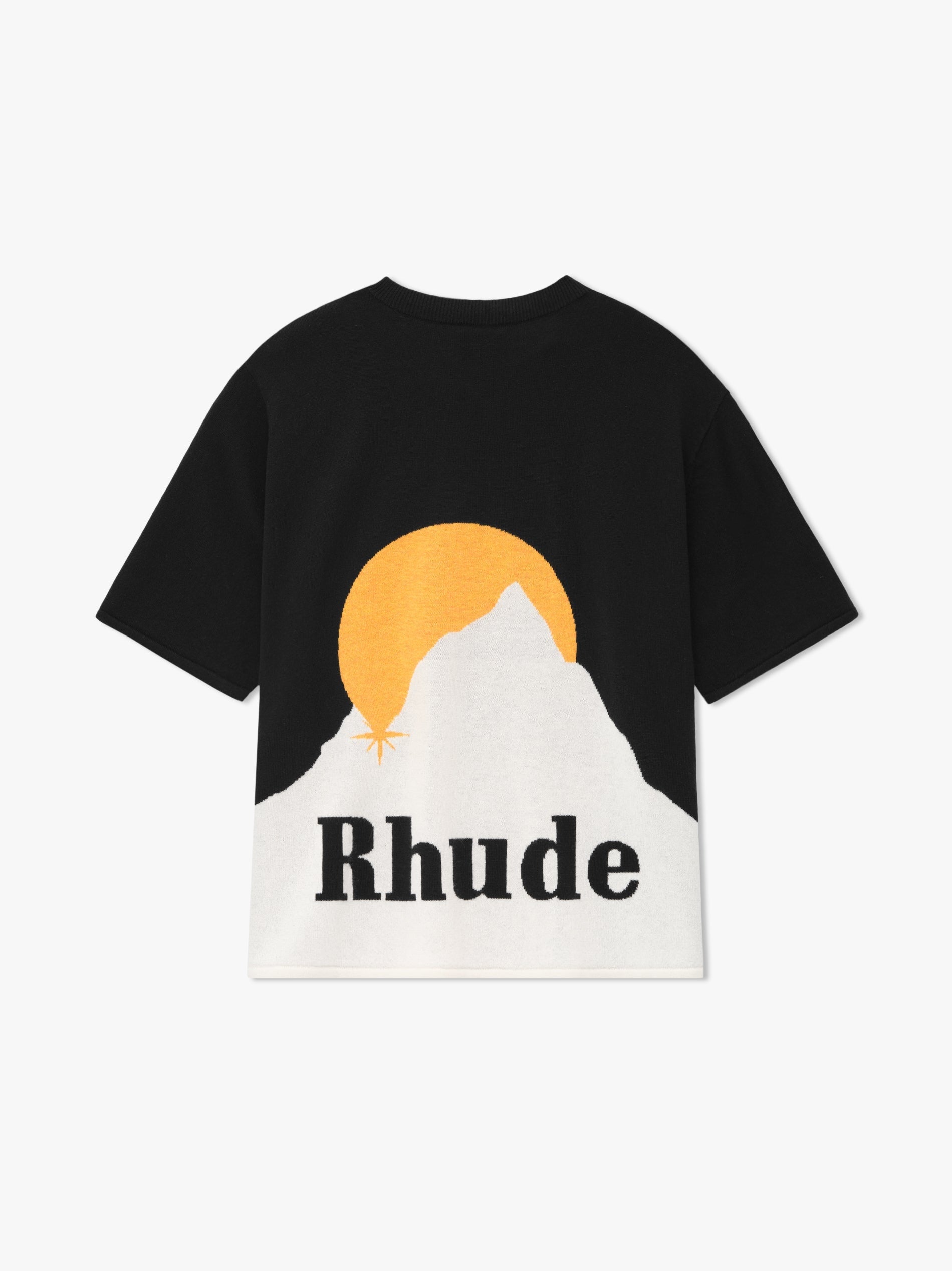 RHUDE MEN'S BLACK CASHMERE BLEND KNIT TEE