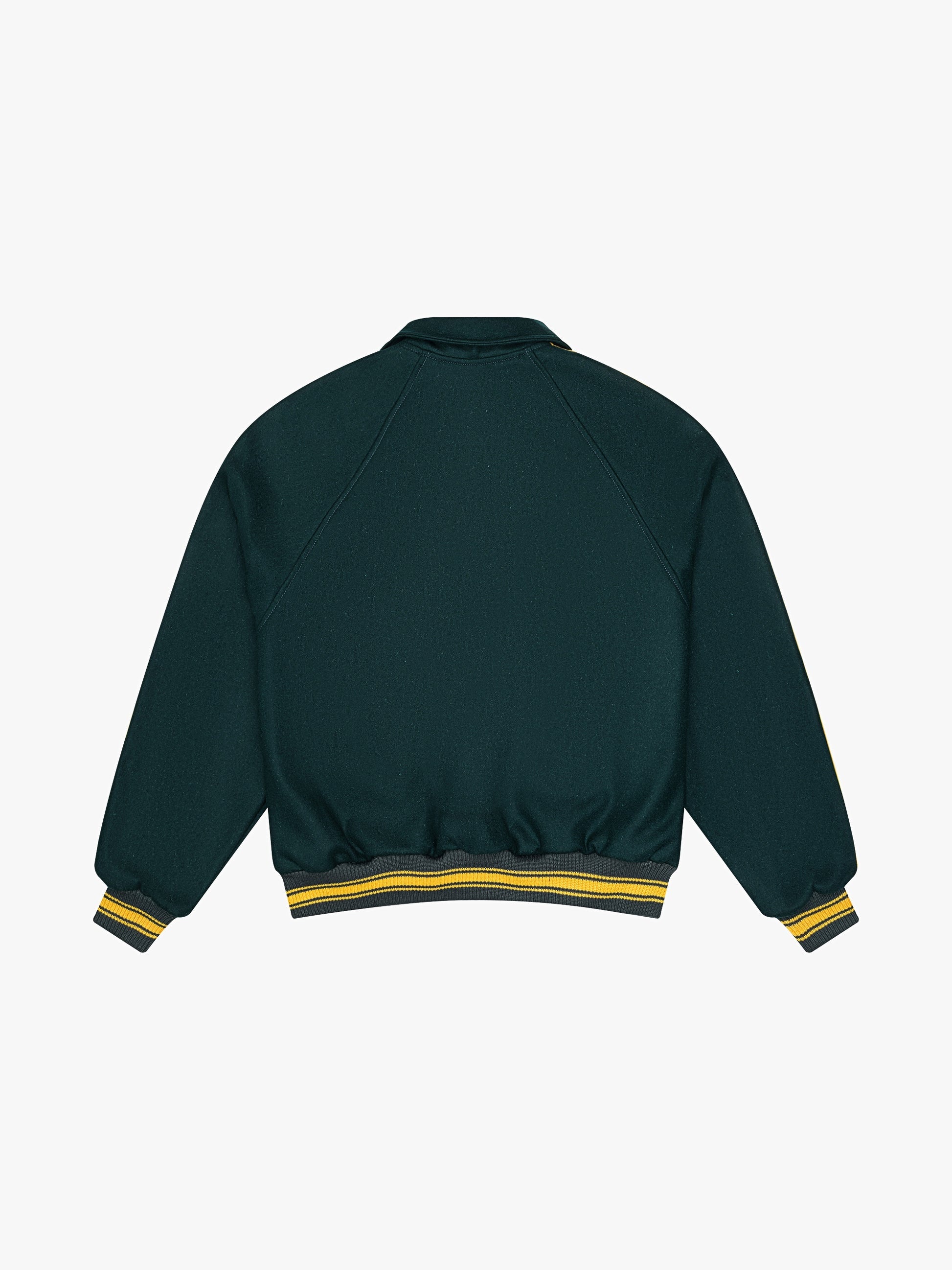 RHUDE UNISEX'S GREEN VARSITY RAGLAN JACKET