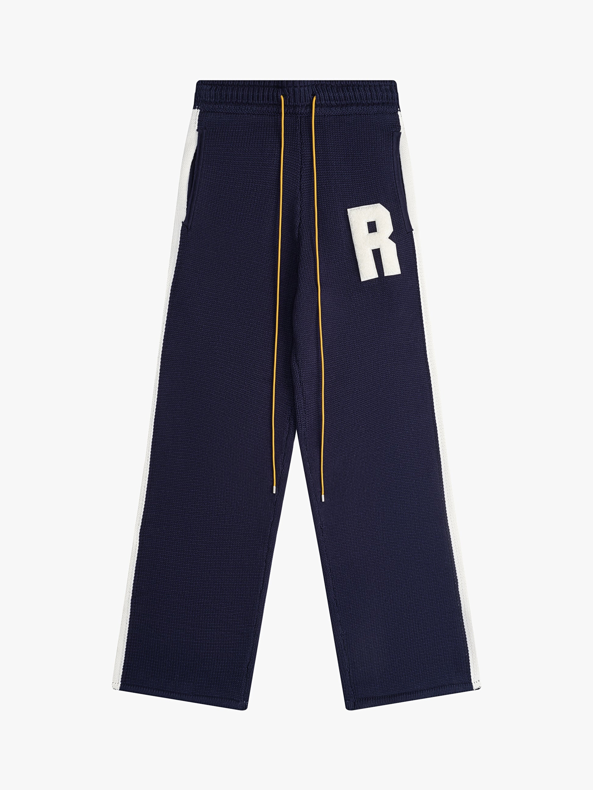 RHUDE MEN'S NAVY CASHMERE KNIT TROUSERS
