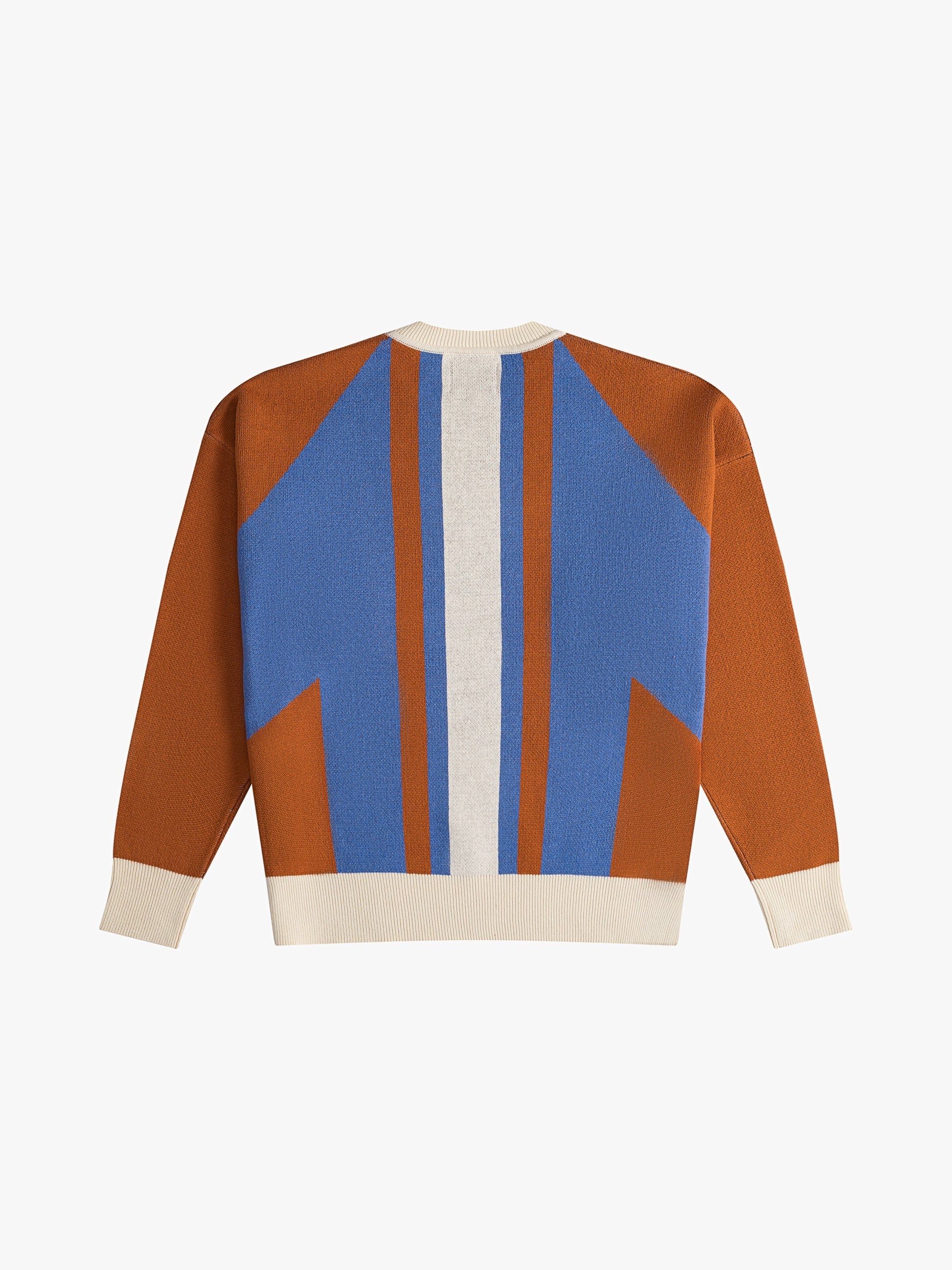 RHUDE MEN'S BRICK BLUE CASHMERE BLEND KNIT SWEATER