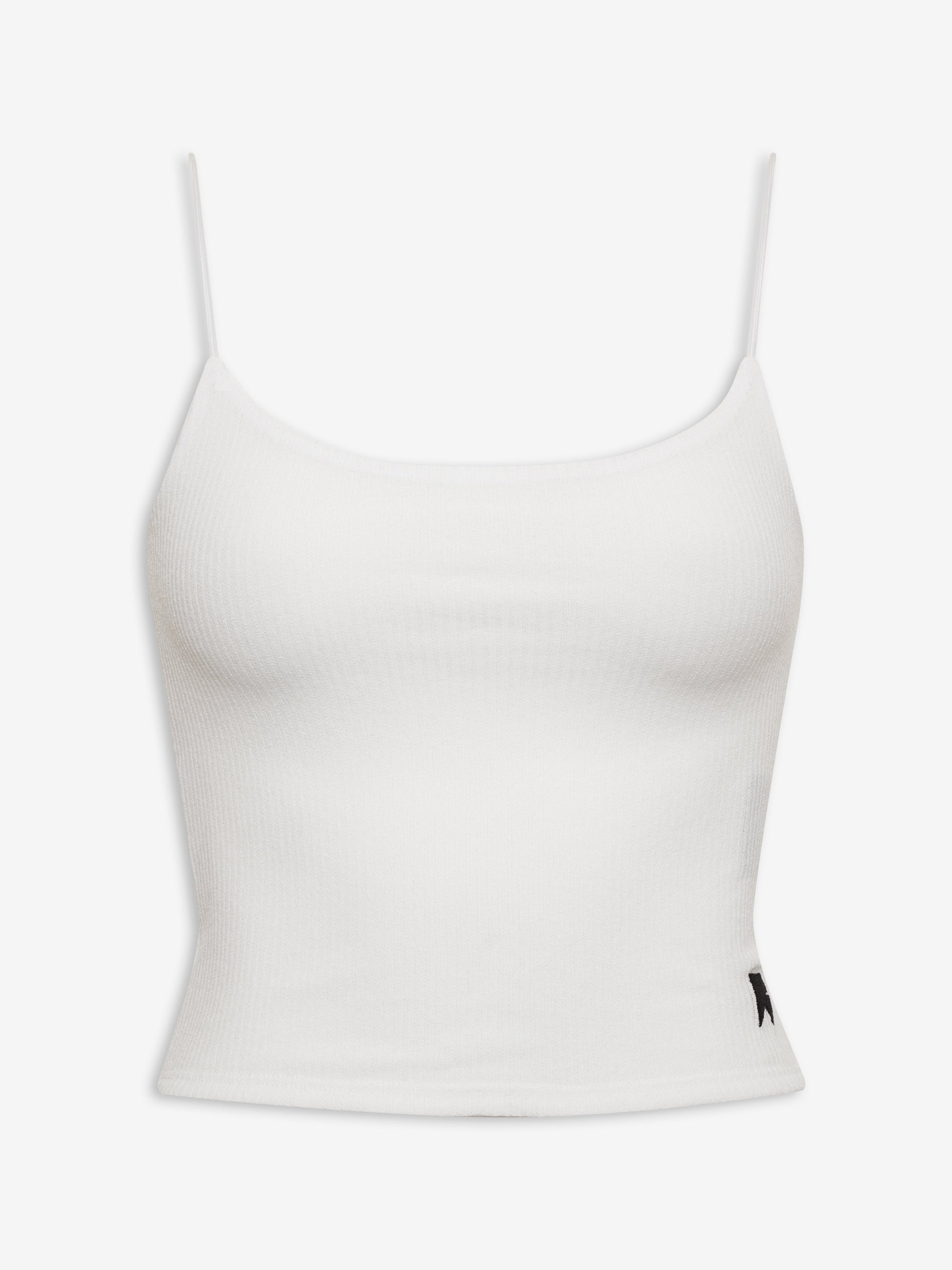 RHUDE WOMEN'S WHITE SHEER RIB KNIT TANK TOP