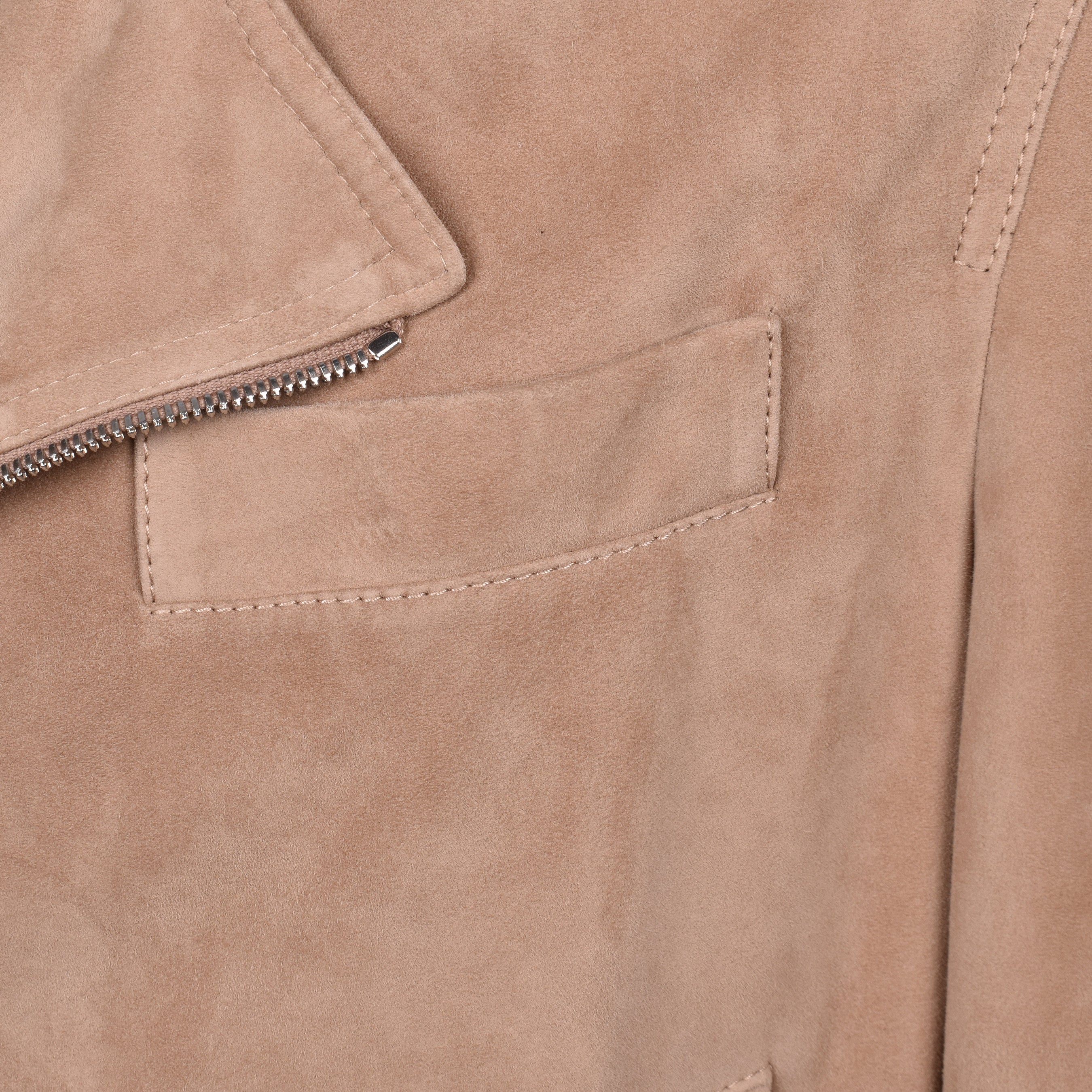 BRUNELLO CUCINELLI MEN'S 100% GENUINE SUEDE BIKER STYLE ZIP UP JACKET