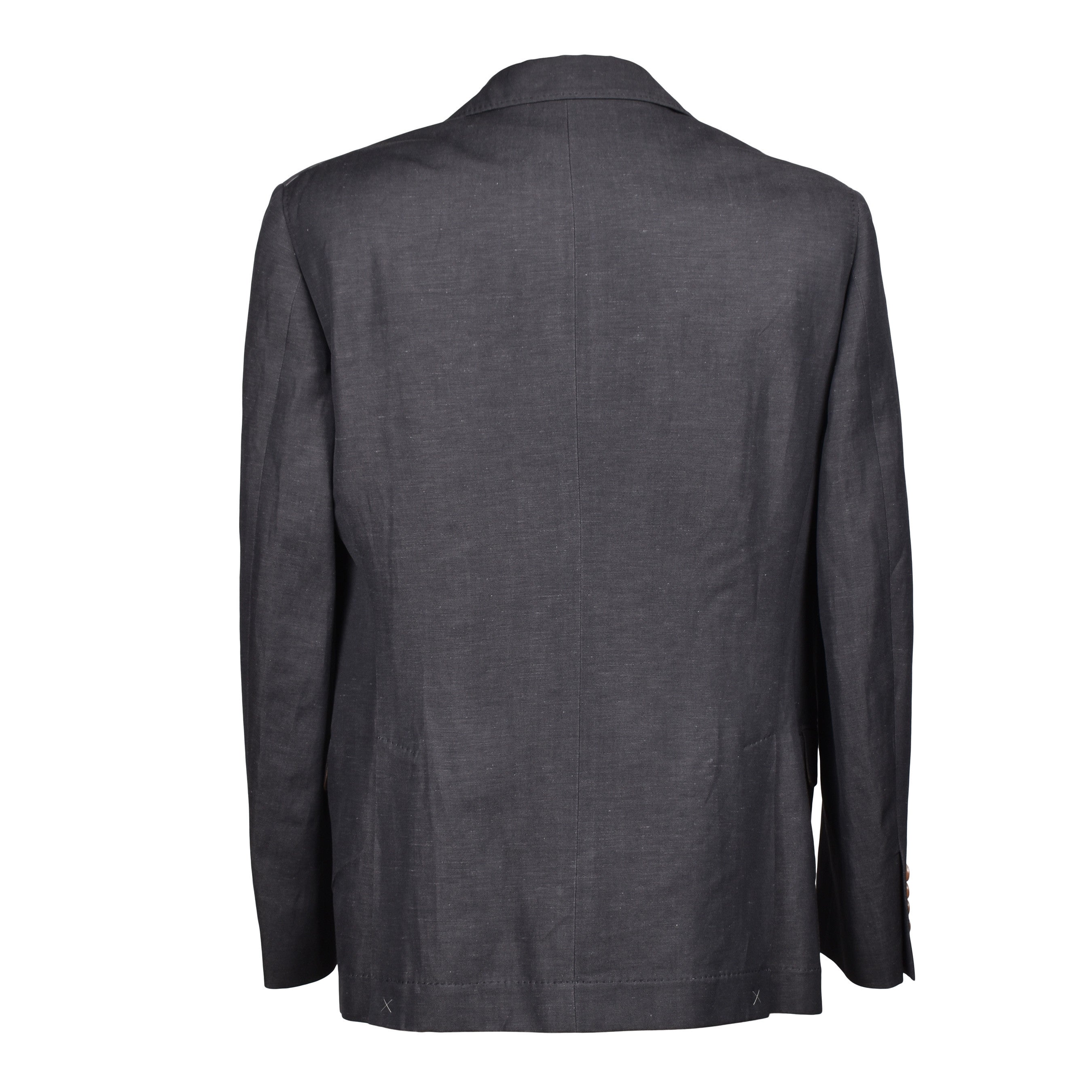 BRUNELLO CUCINELLI MEN'S GRAY WOOL LINEN BLEND SUIT