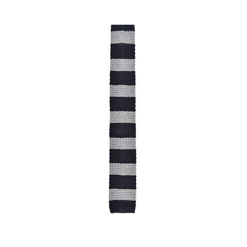 BRUNELLO CUCINELLI MEN'S LEAD NAVY SILK BLEND KNIT TIE