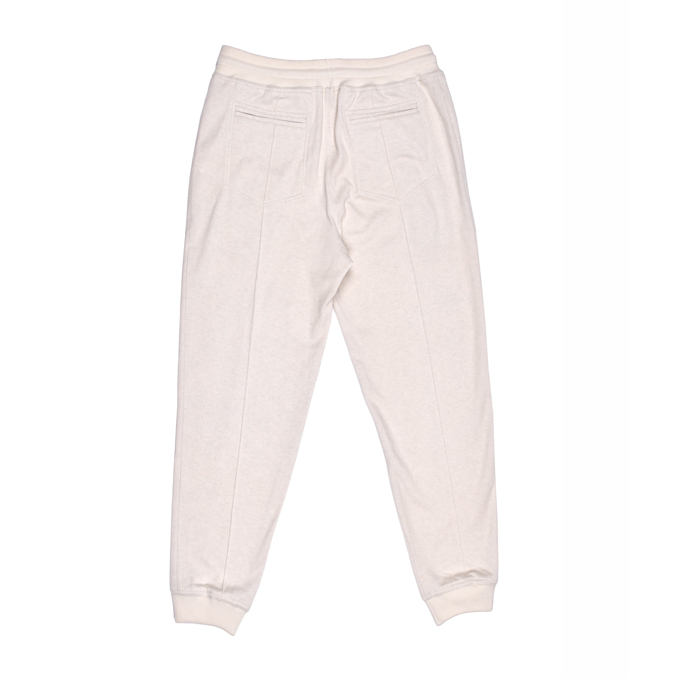 BRUNELLO CUCINELLI MEN'S OFF WHITE CASHMERE DRAWSTRING SWEATPANTS