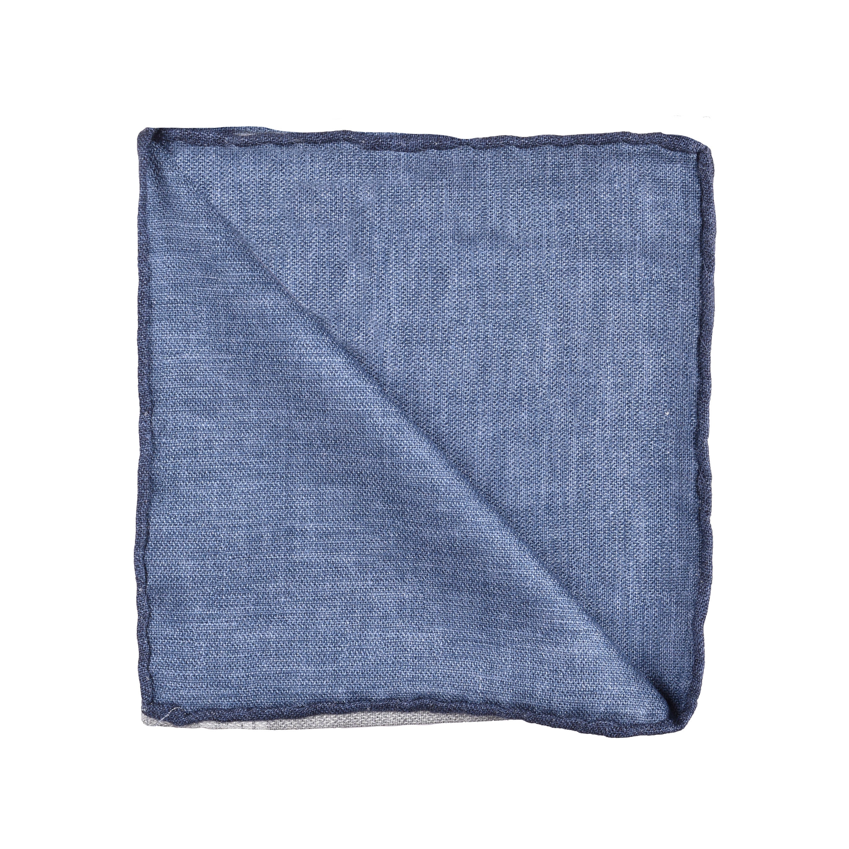 BRUNELLO CUCINELLI MEN'S GRAY AND NAVY PATTERNED POCKETSQUARE