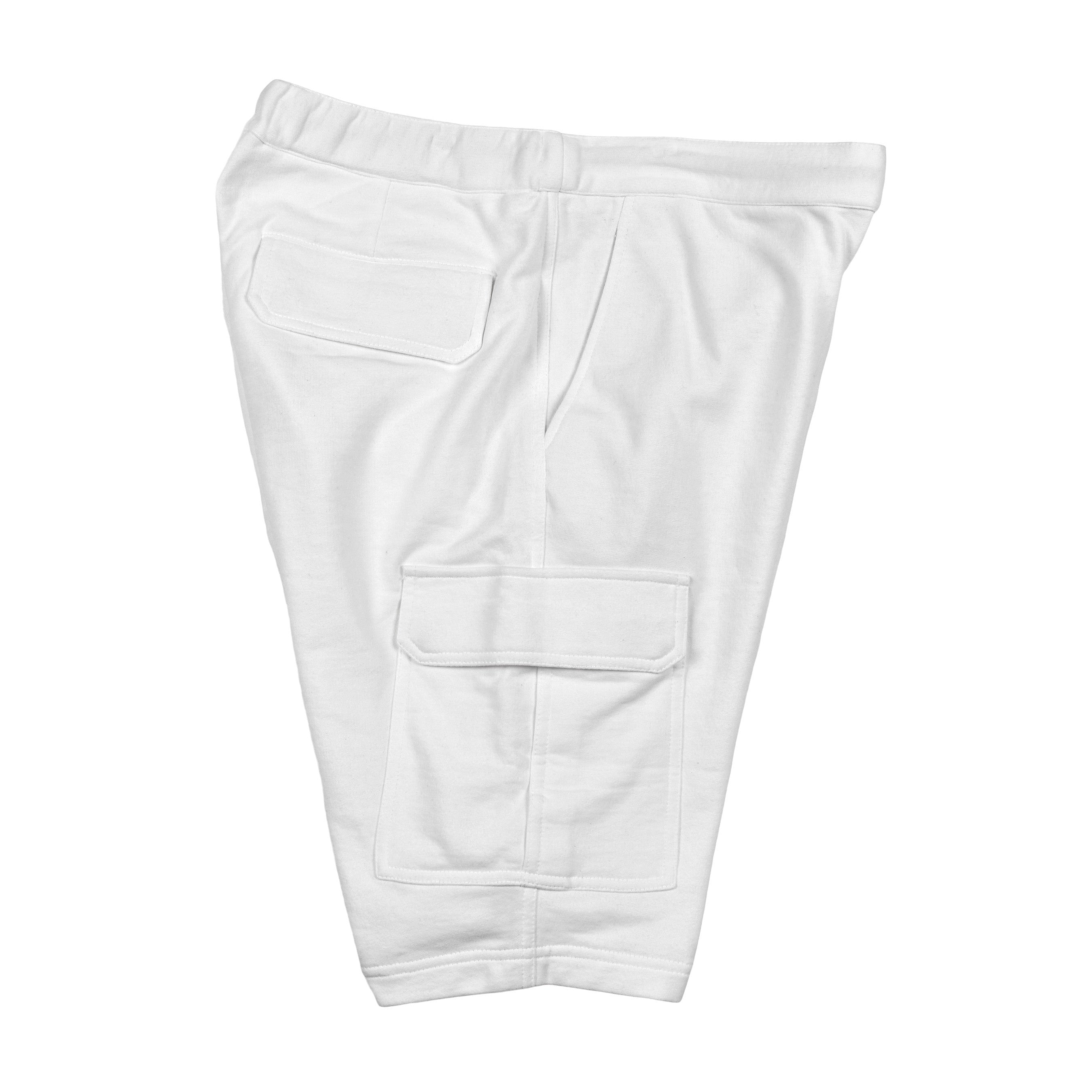 BRUNELLO CUCINELLI MEN'S OFF WHITE CARGO SHORTS