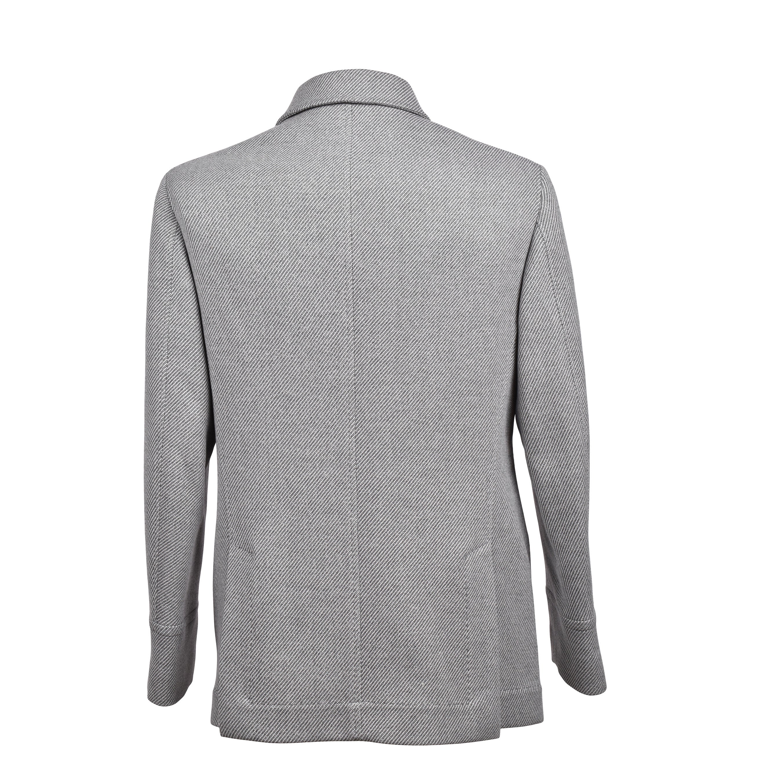 BRUNELLO CUCINELLI MEN'S GRAY CASHMERE BLEND PEA COAT