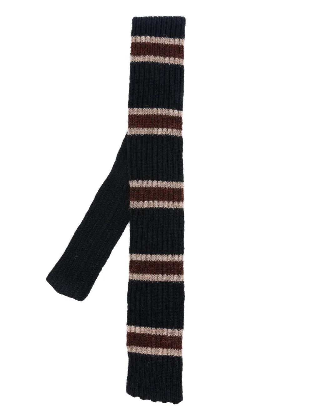 BRUNELLO CUCINELLI MEN'S NAVY STRIPED KNIT TIE