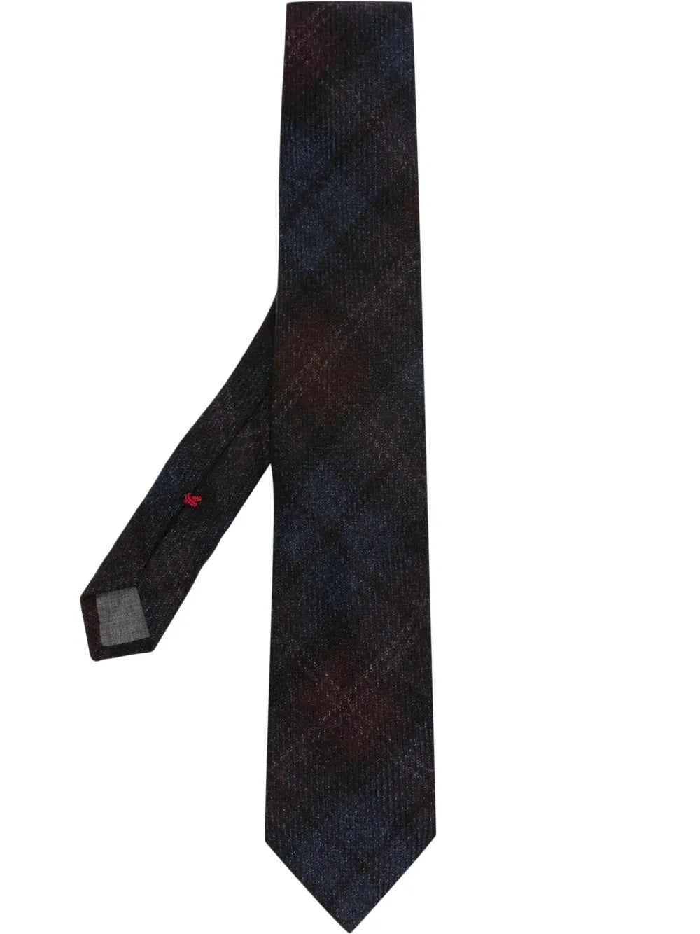 BRUNELLO CUCINELLI MEN'S BLUE BORDEAUX PLAID TIE