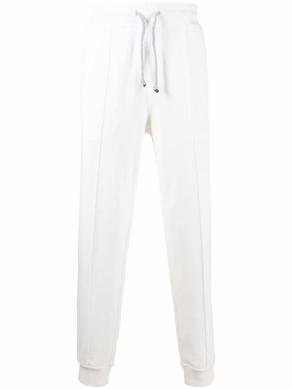 BRUNELLO CUCINELLI MEN'S OFF-WHITE DRAWSTRING JOGGER PANTS