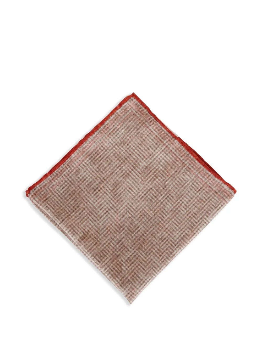 BRUNELLO CUCINELLI MEN'S PAPAYA BROWN PAISLEY POCKETSQUARE