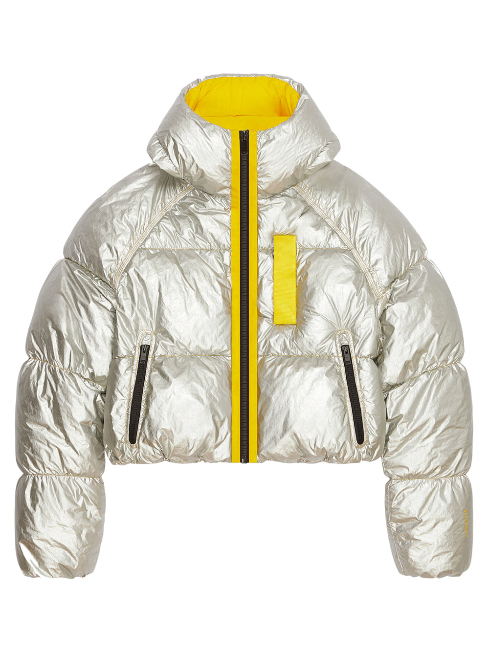 GIVENCHY MEN'S FLUO YELLOW SHORT PUFFER JACKET