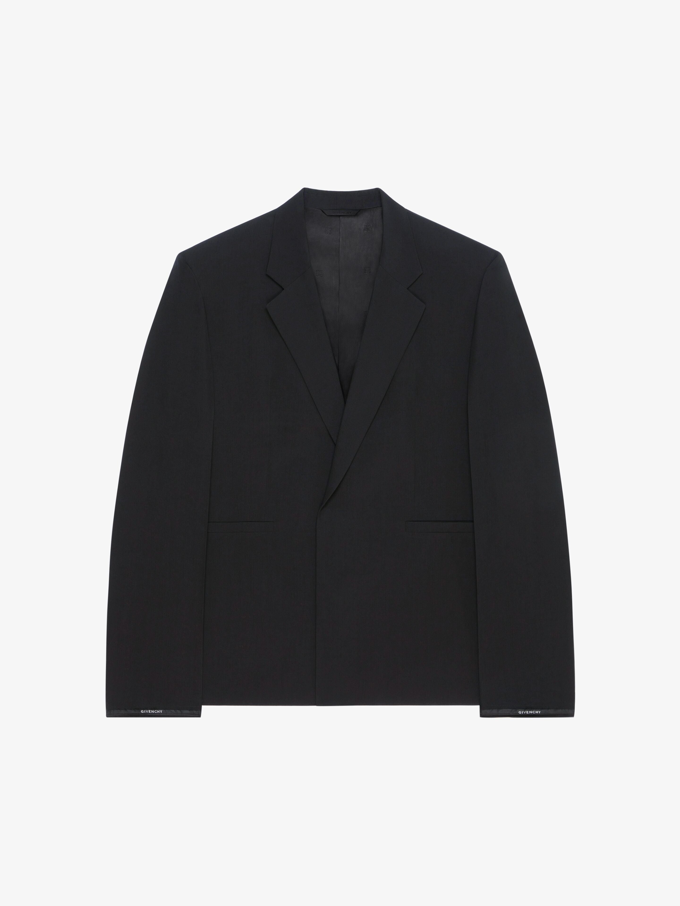 GIVENCHY MEN'S BLACK SLIM FIT TRAVEL JACKET