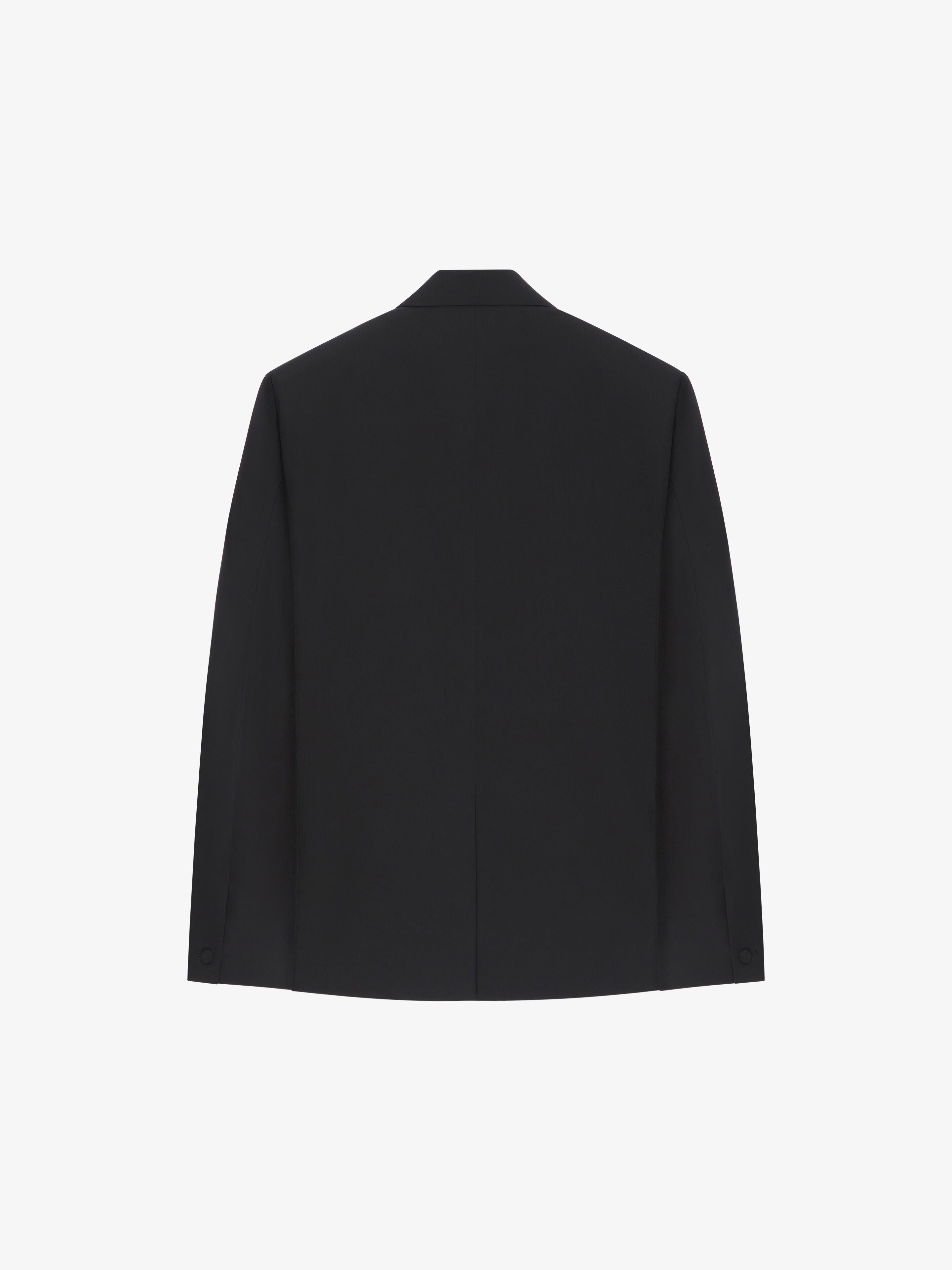 GIVENCHY MEN'S BLACK OVERSIZED JACKET WITH SATIN LAPEL