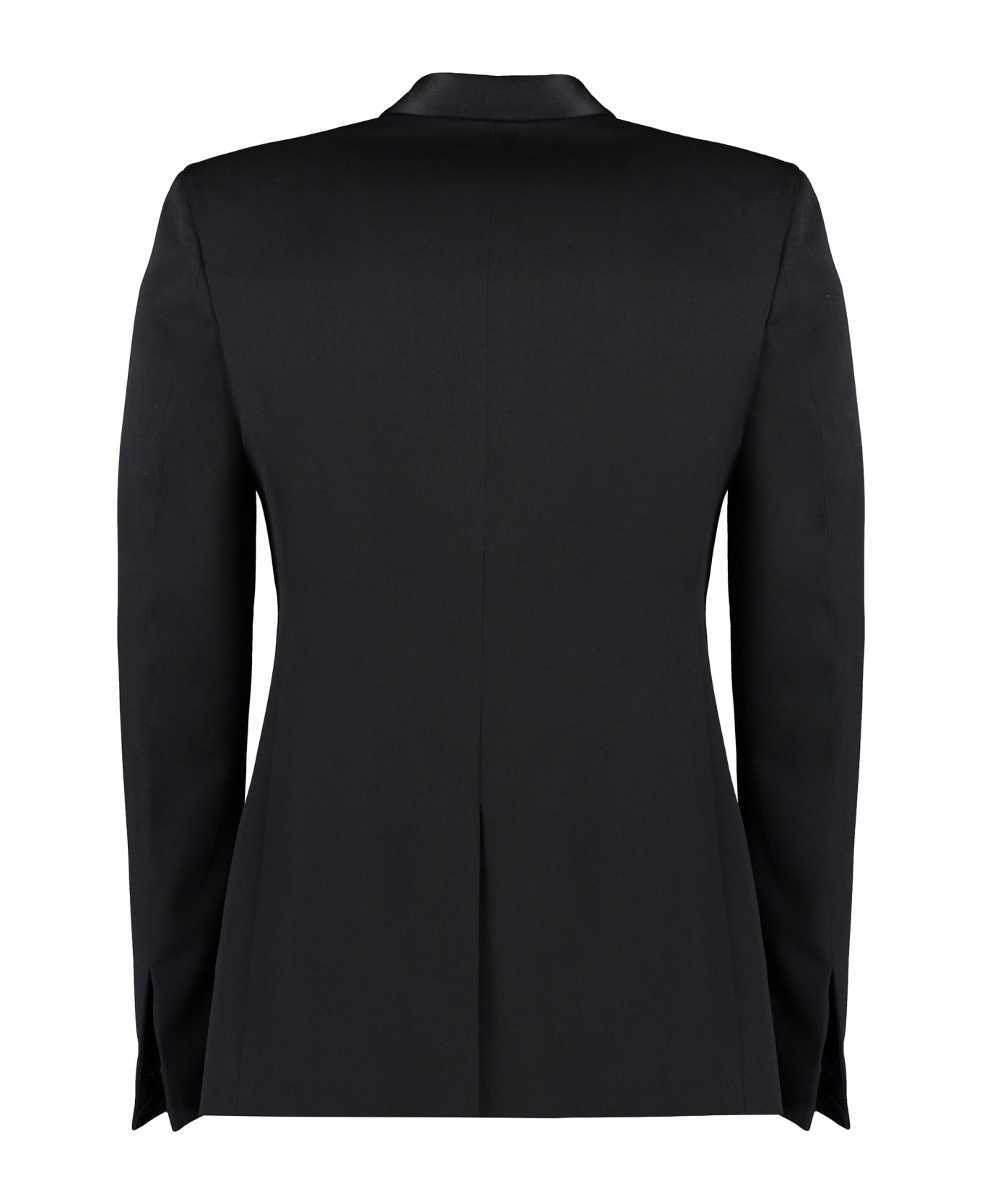 GIVENCHY MEN'S BLACK SHAWL LAPEL FITTED JACKET