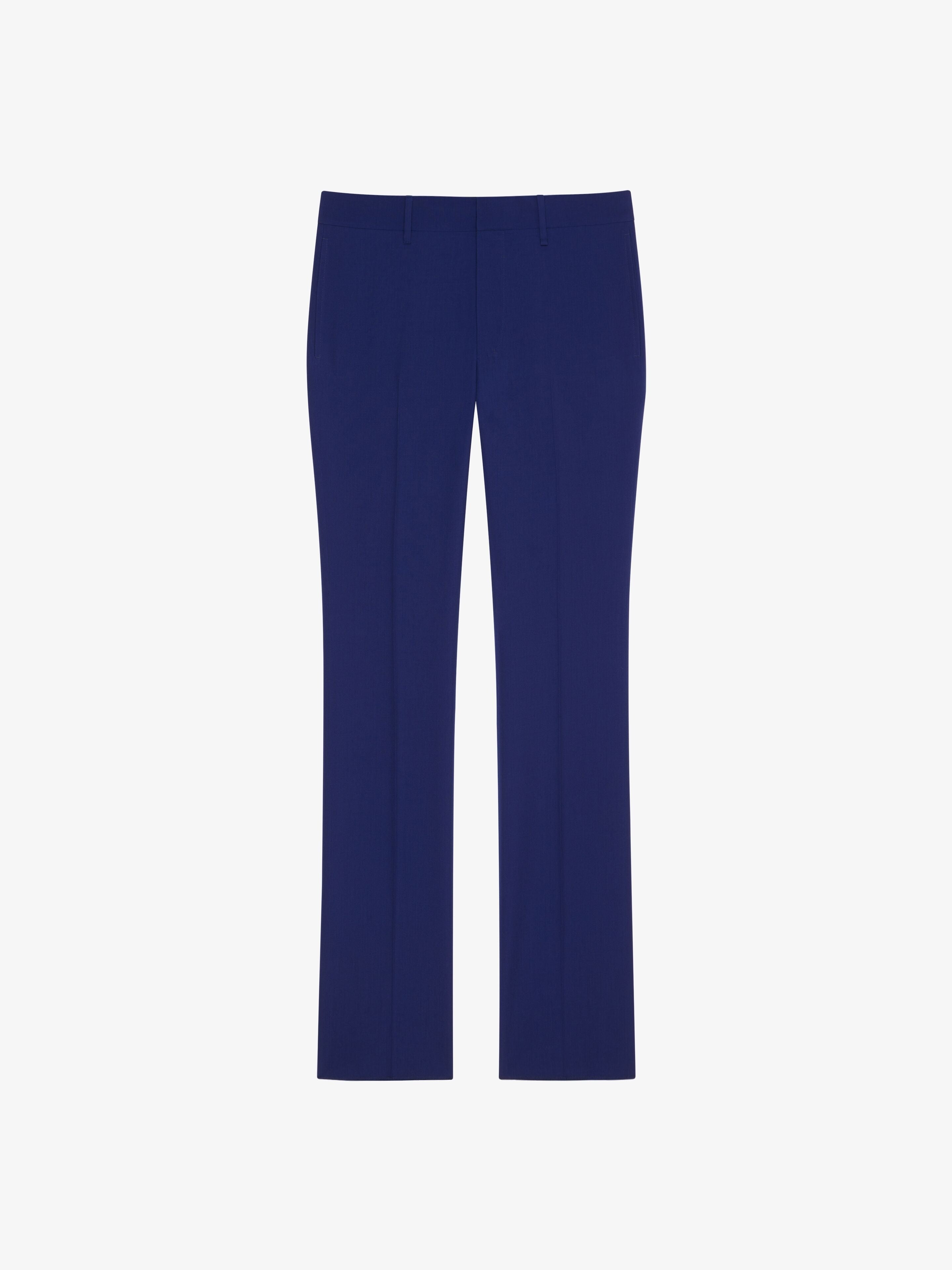 GIVENCHY MEN'S COBALT BLUE CLASSIC FIT TROUSERS